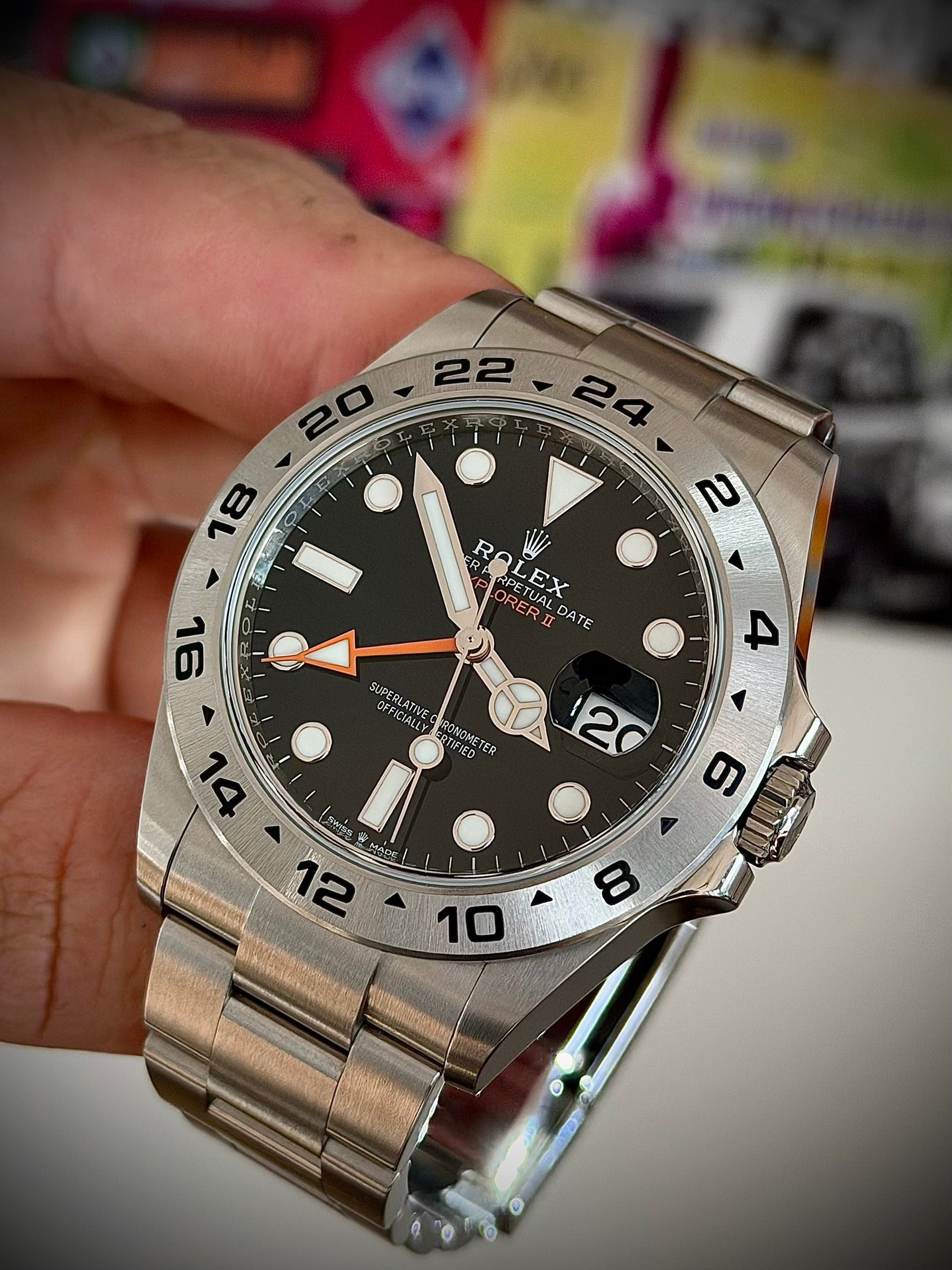 2025 ROLEX EXPLORER II BLACK DIAL, 226570, FULL SET, INC GST