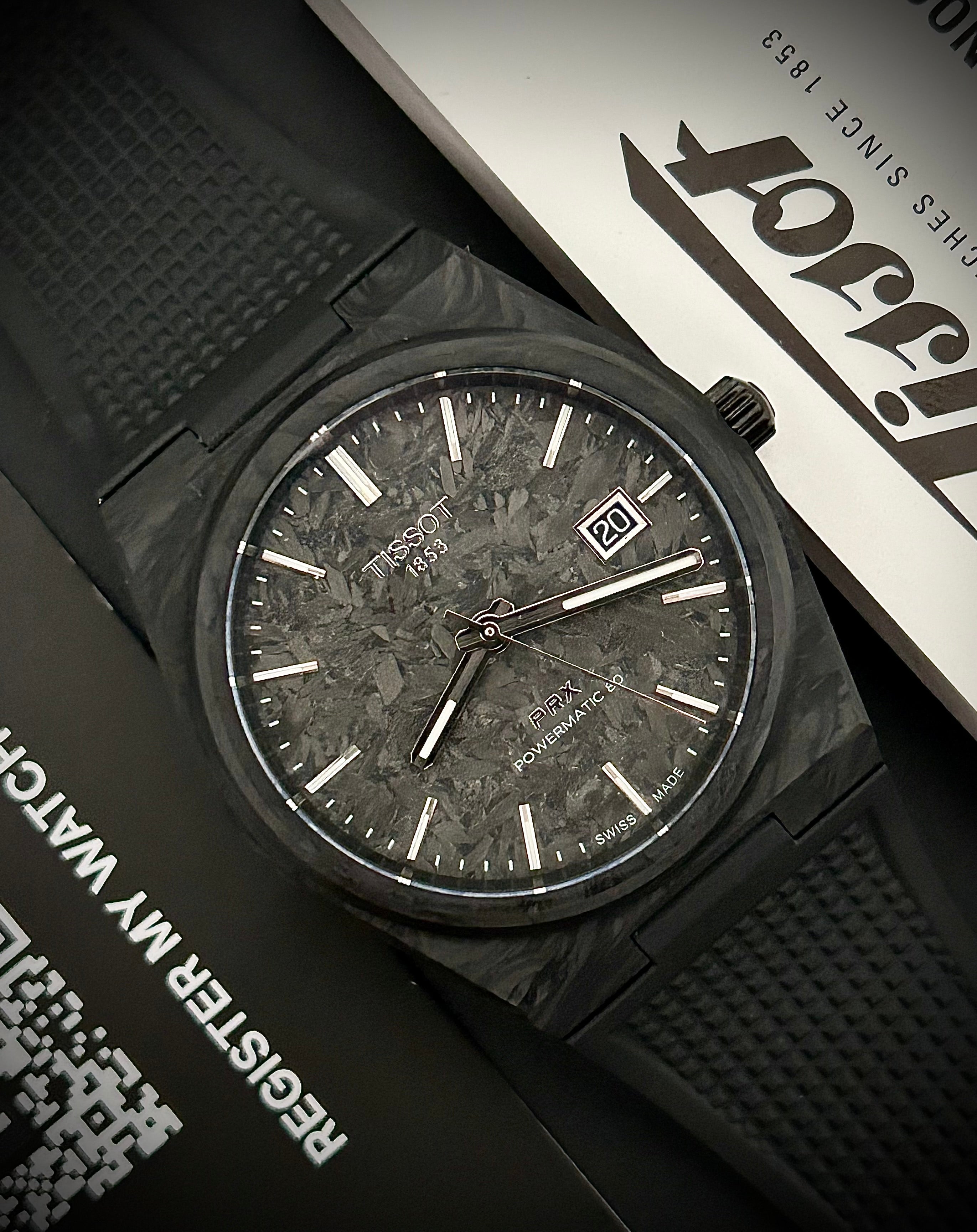 2024 TISSOT PRX POWERMATIC 80 40MM CARBON, FULL SET, INC GST