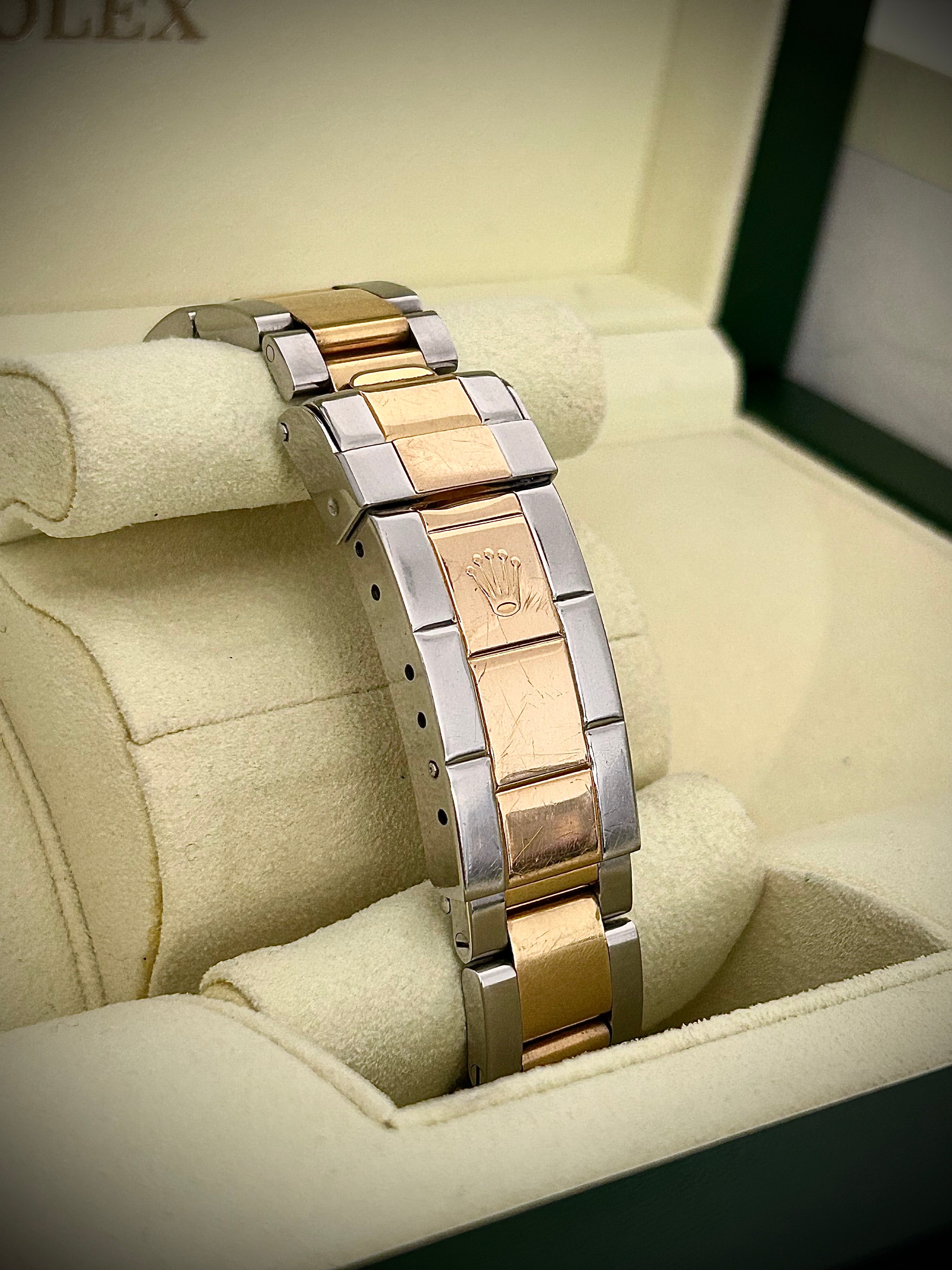 2008 ROLEX SUBMARINER DATE “BLUESY”, ENGRAVED REHAUT, NO HOLES, 16613LB, FULL SET, INC GST