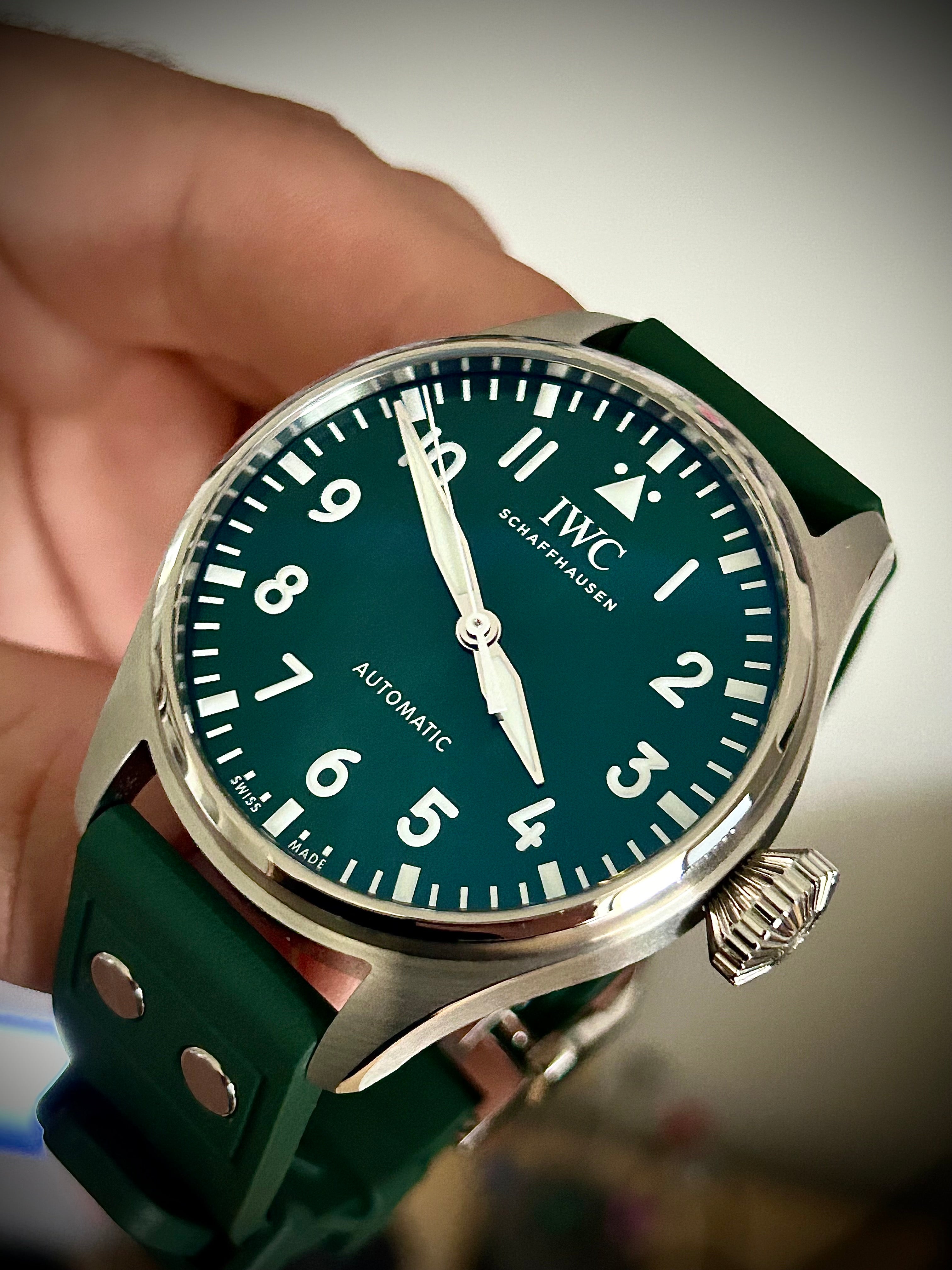 2022 IWC BIG PILOTS WATCH 43, GREEN DIAL, IW329306, FULL SET, INC GST