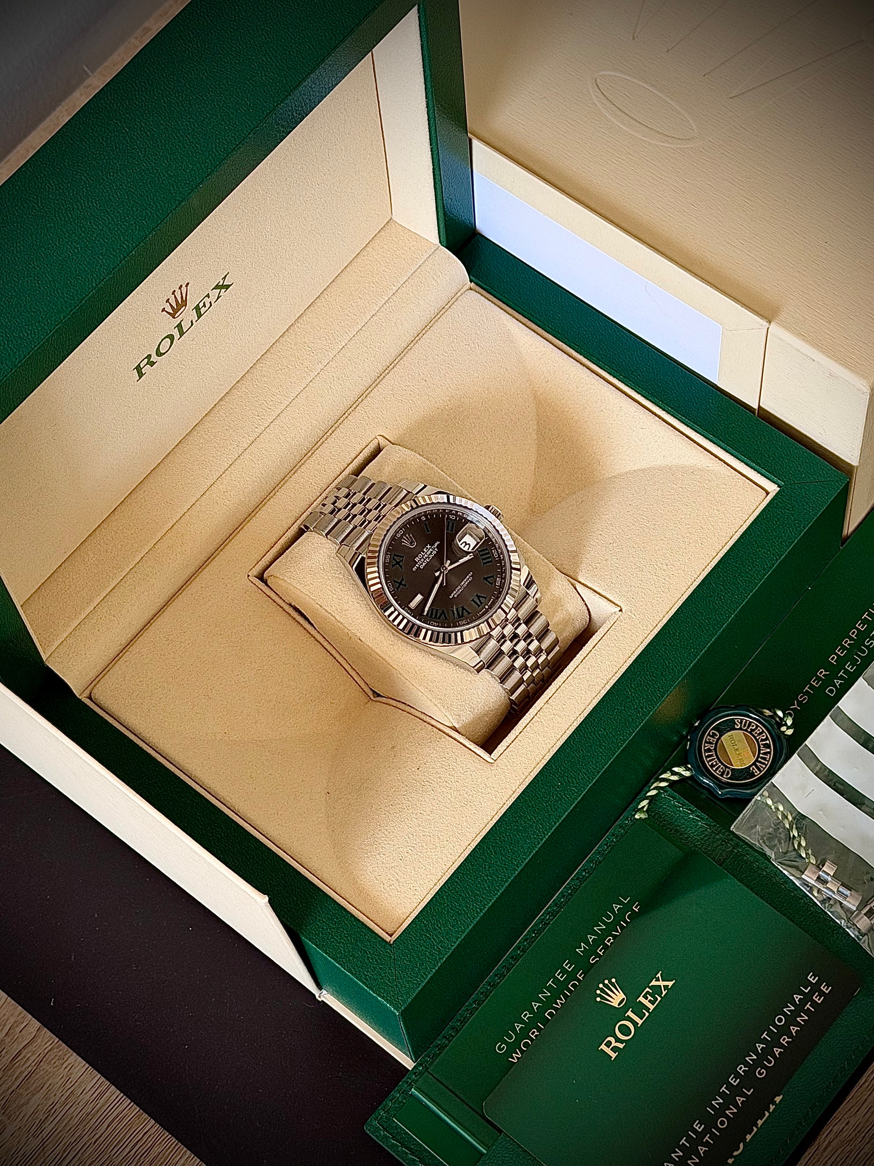 2024 ROLEX DATEJUST 41, WIMBLEDON DIAL, 126334, FULL SET, INC GST