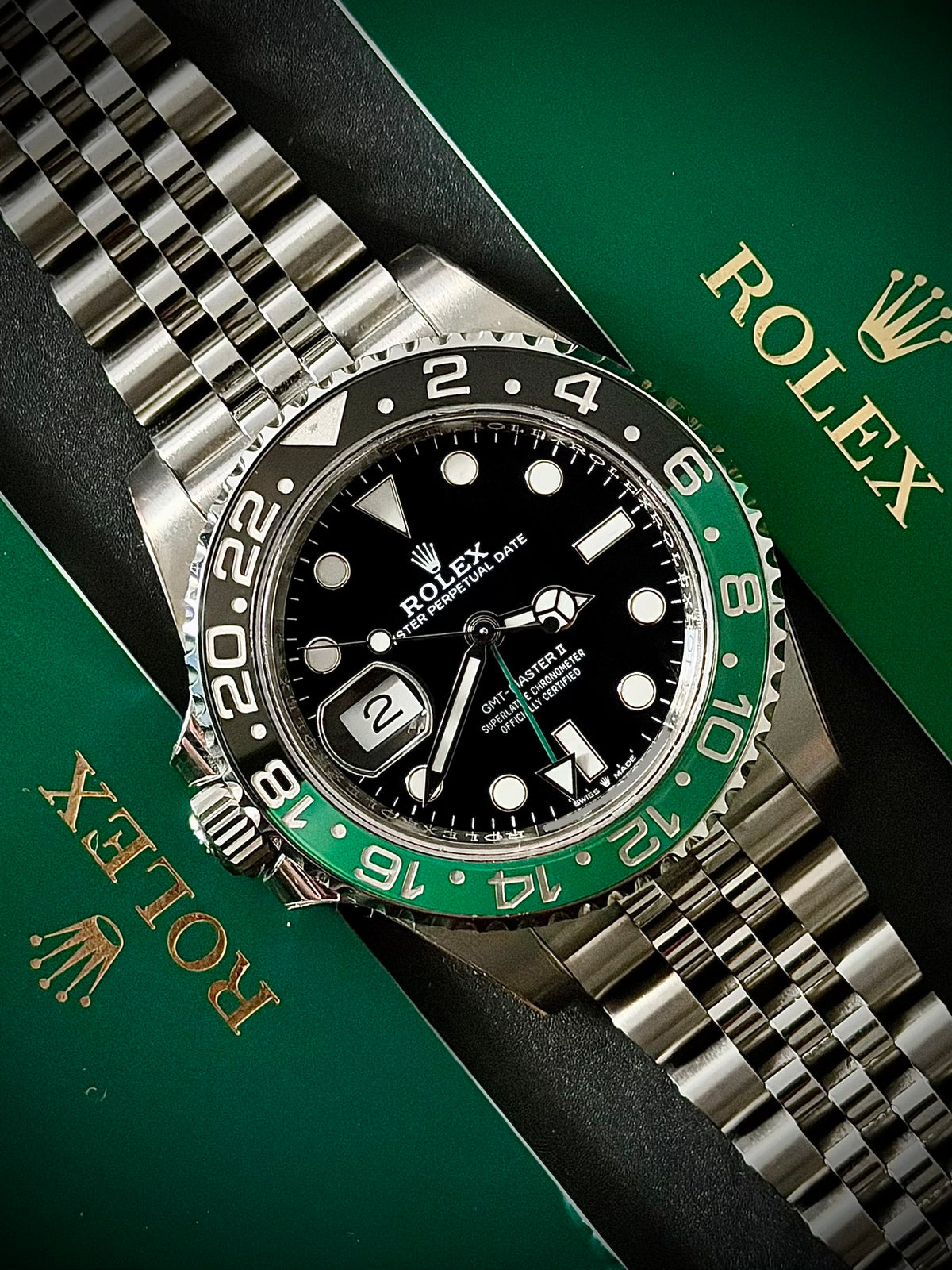 2025 ROLEX GMT-MASTER II “SPRITE”, 126720VTNR, JUBILEE BRACELET, FULL SET, EXCELLENT CONDITION, INC GST