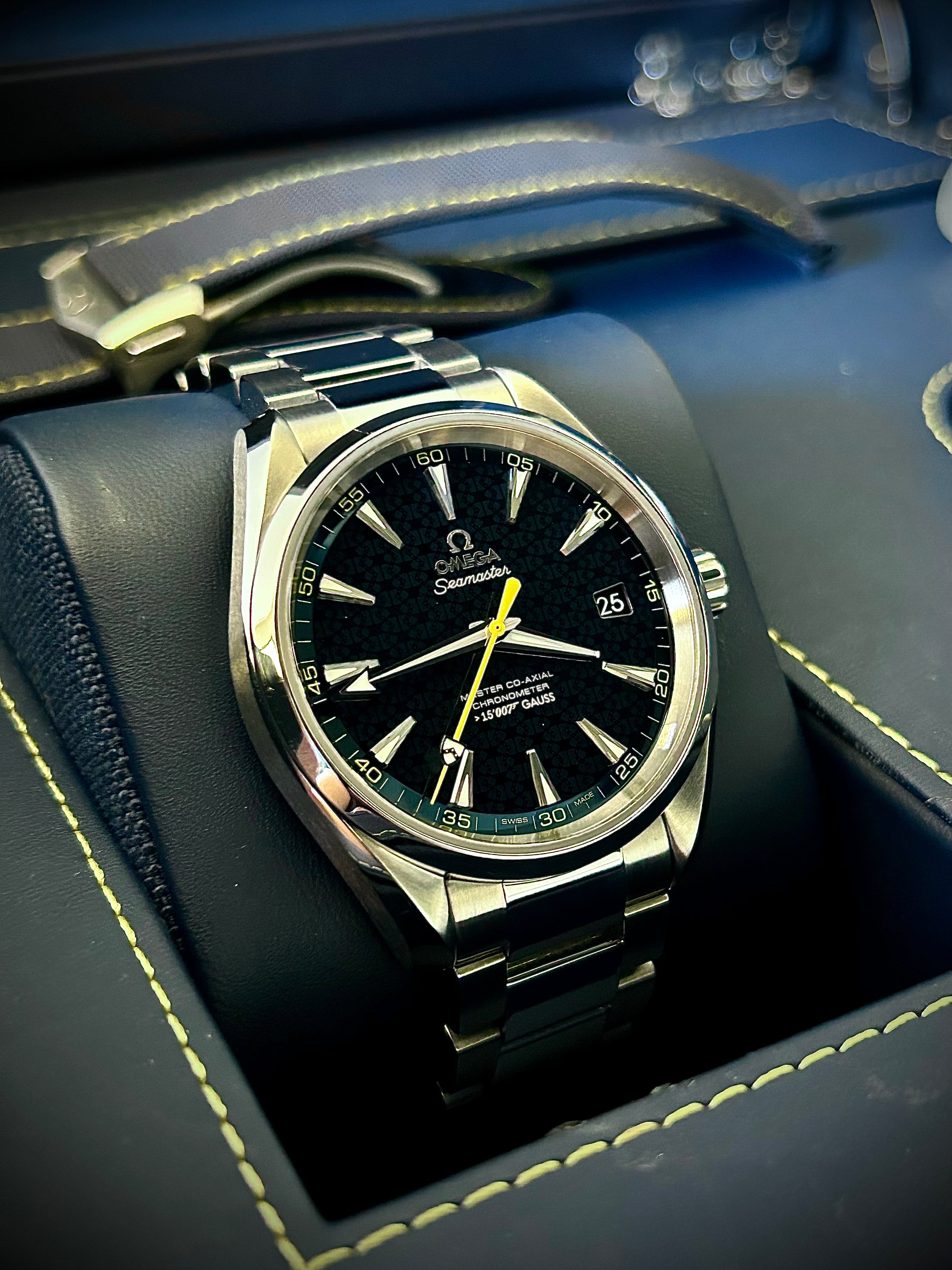 2016 OMEGA SEAMASTER AQUA TERRA, JAMES BOND 007 “SPECTRE”, FULL SET, INC GST
