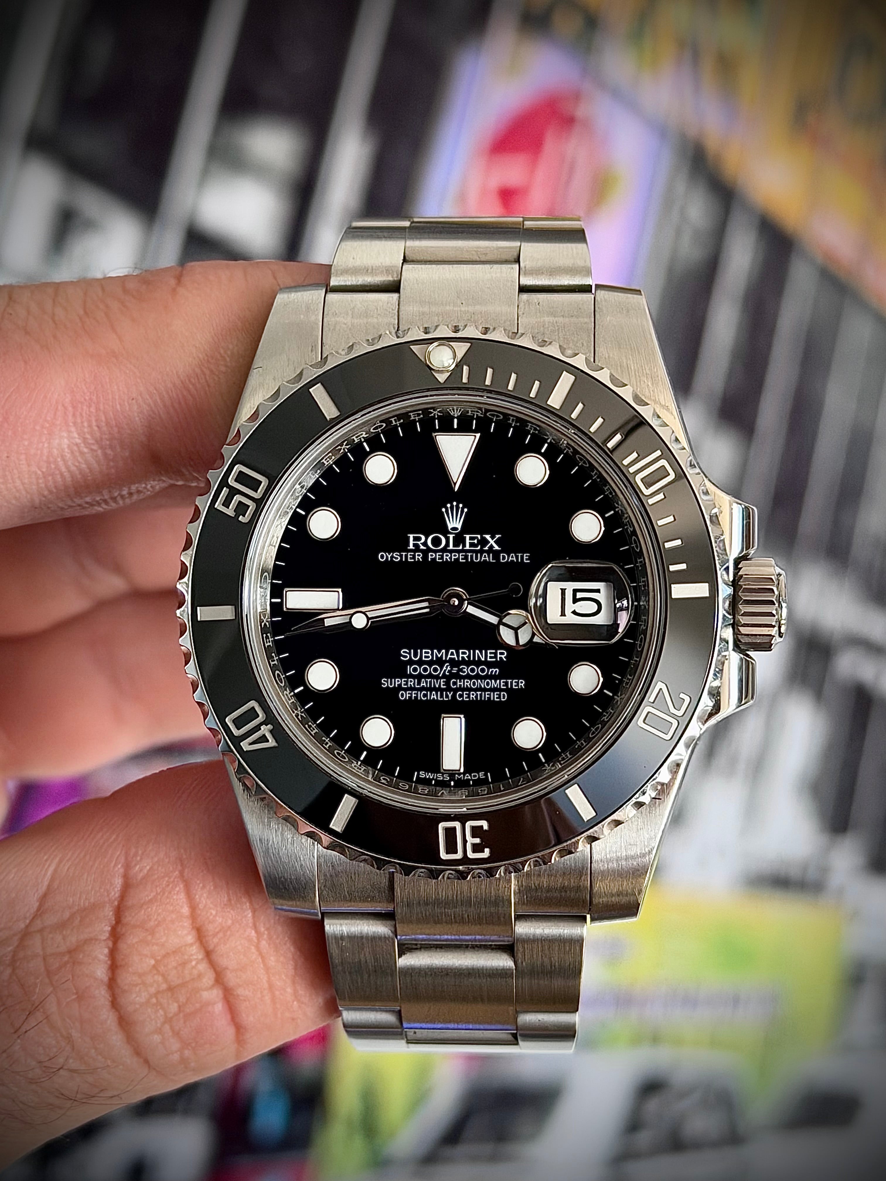 2018 ROLEX SUBMARINER DATE 116610LN, BOX AND PAPERS, INC GST