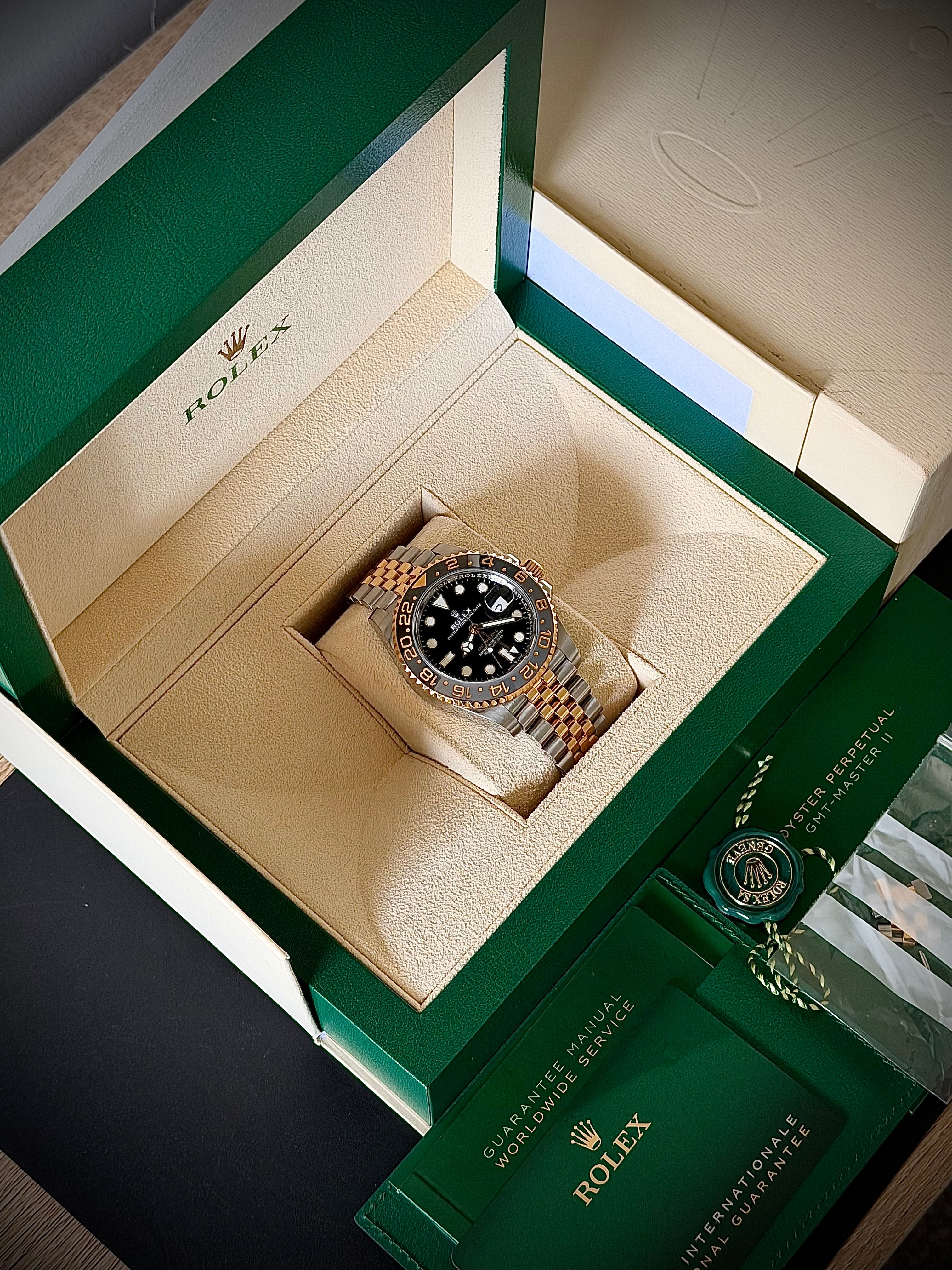 2024 ROLEX GMT MASTER II, ZOMBIE, 126713GRNR, FULL SET, INC GST