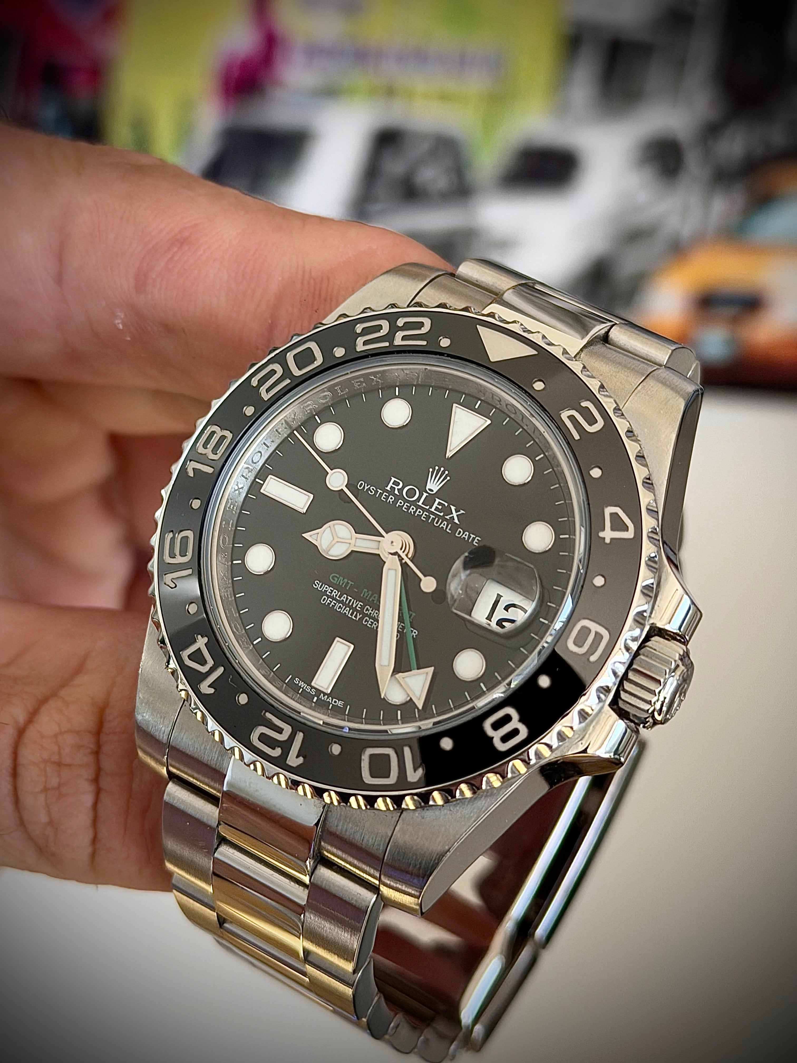 2012 ROLEX GMT MASTER II, 116710LN, FULL SET, INC GST