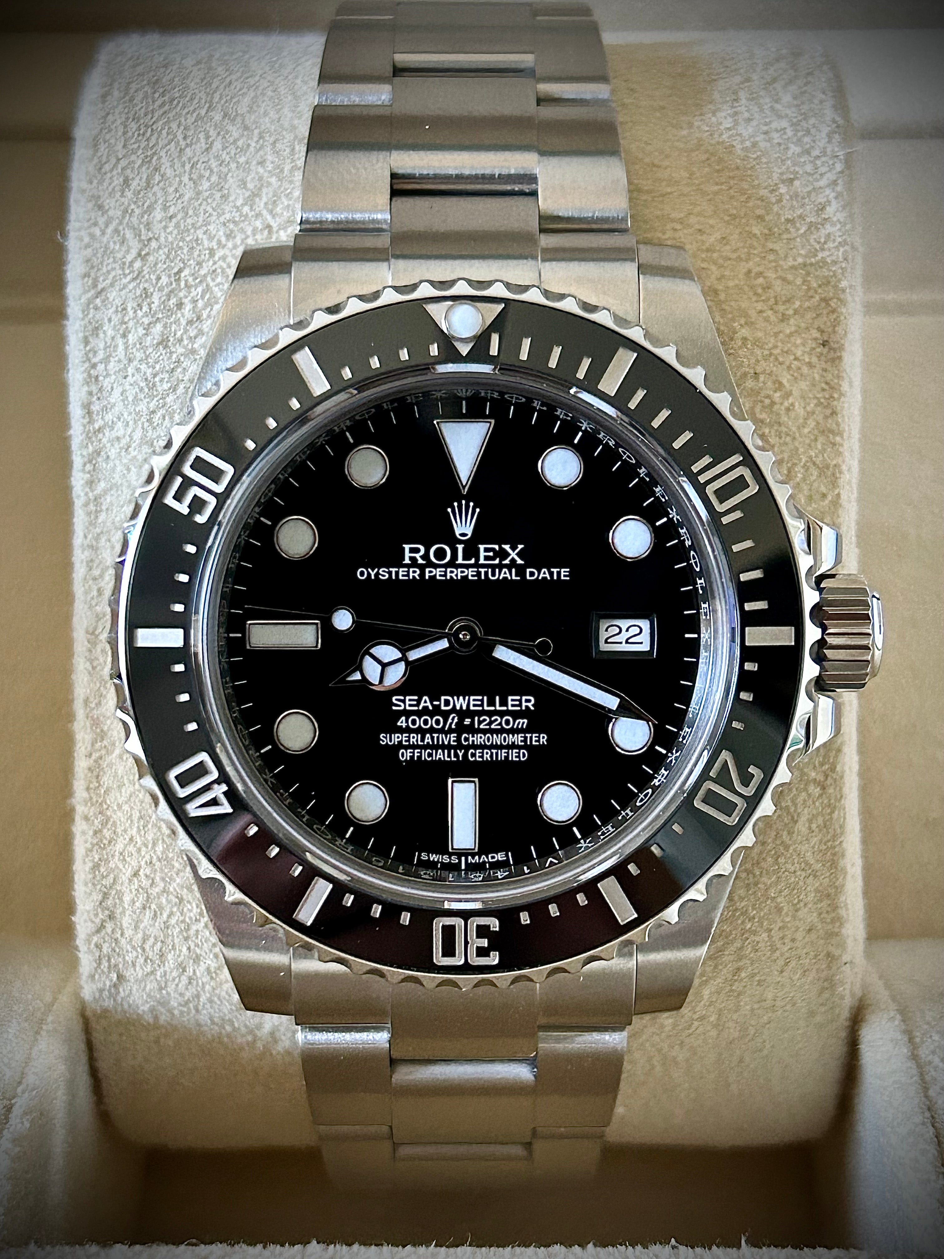 2015 ROLEX SEA-DWELLER 4000, 116600, FULL SET, INC GST