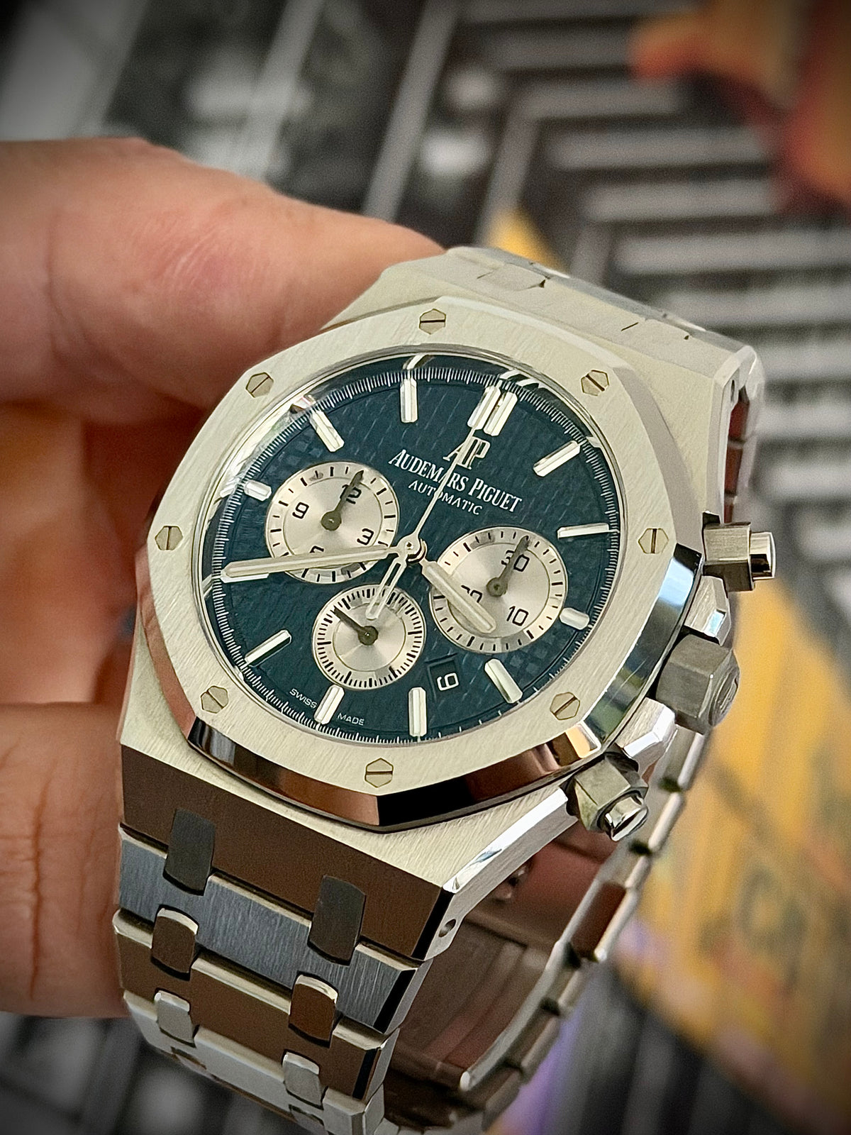 2020 AUDEMARS PIGUET ROYAL OAK SELFWINDING CHRONOGRAPH, 26331ST.OO.1220ST.01, BLUE DIAL, FULL SET, INC GST