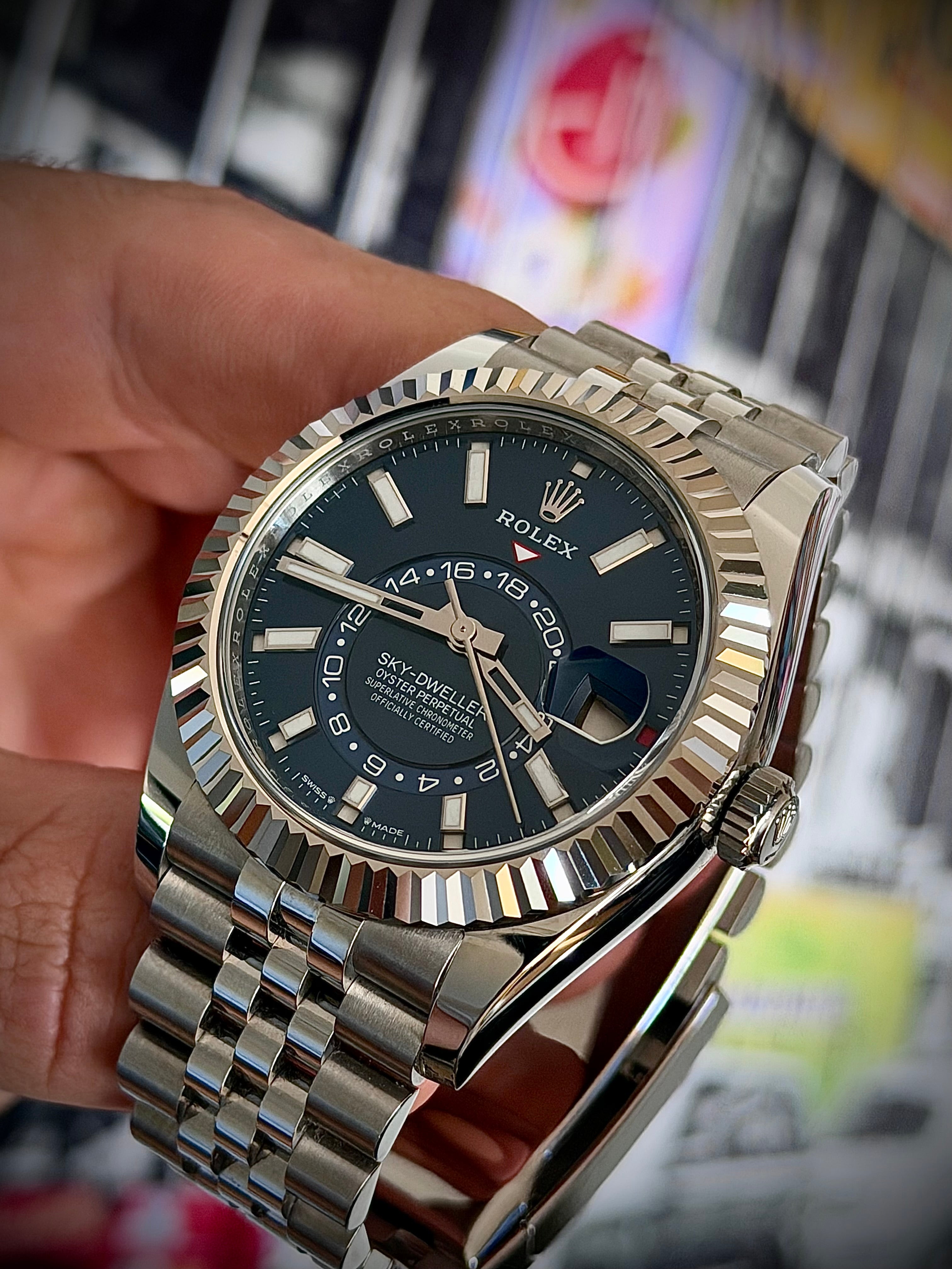 2026 ROLEX SKY DWELLER, BLUE DIAL, JUBILEE, 336934, FULL SET, INC GST