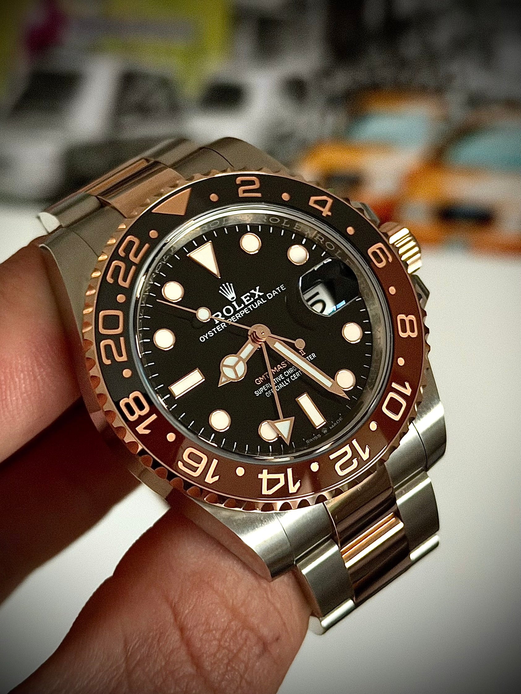 2022 ROLEX GMT MASTER II, ROOTBEER, 126711CHNR, FULL SET, INC GST
