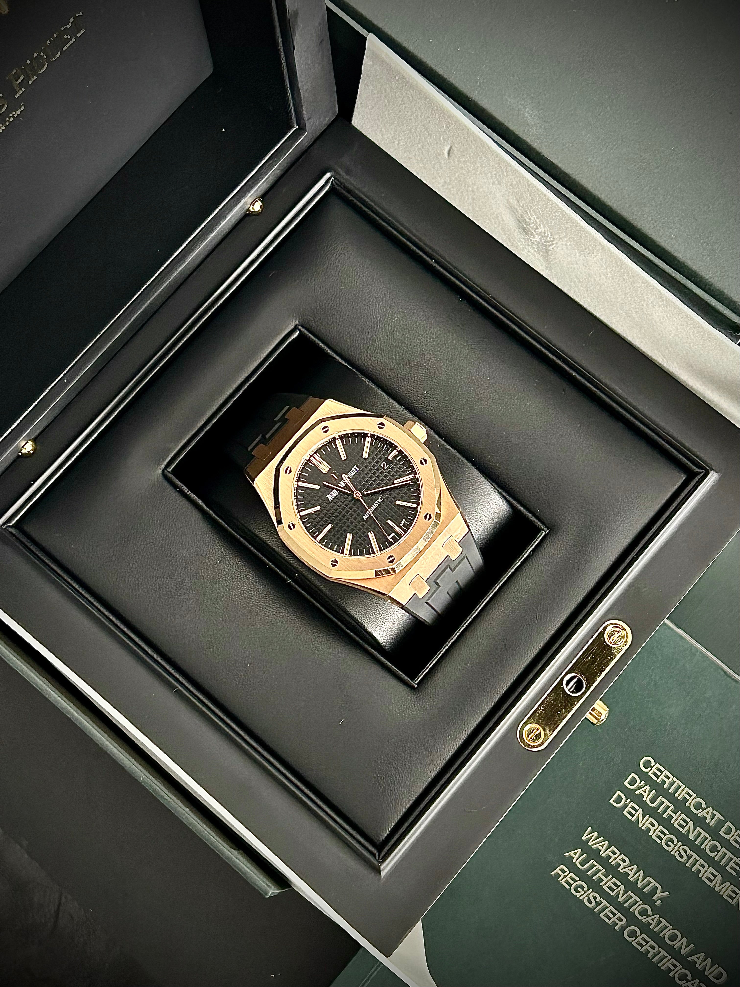 2017 AUDEMARS PIGUET ROYAL OAK, 15400OR, FULL SET, INC GST