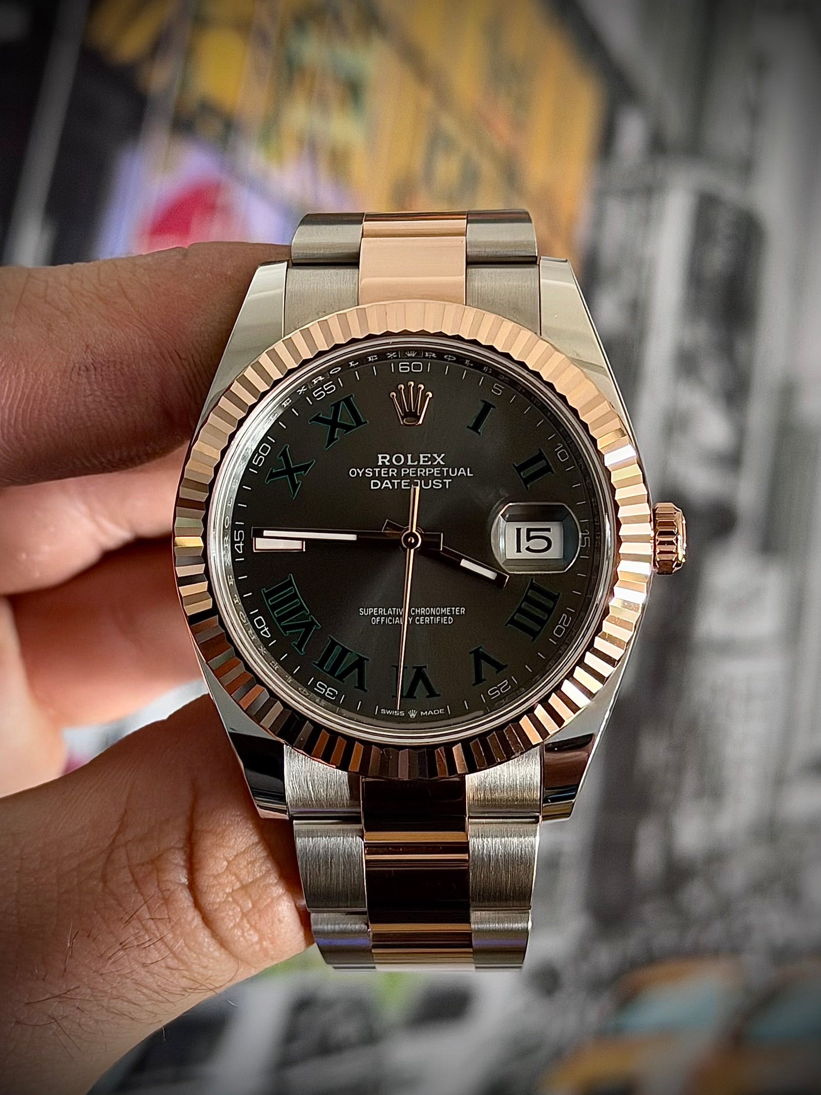 2026 ROLEX DATEJUST 41, WIMBLEDON, 126331, FULL SET, INC GST