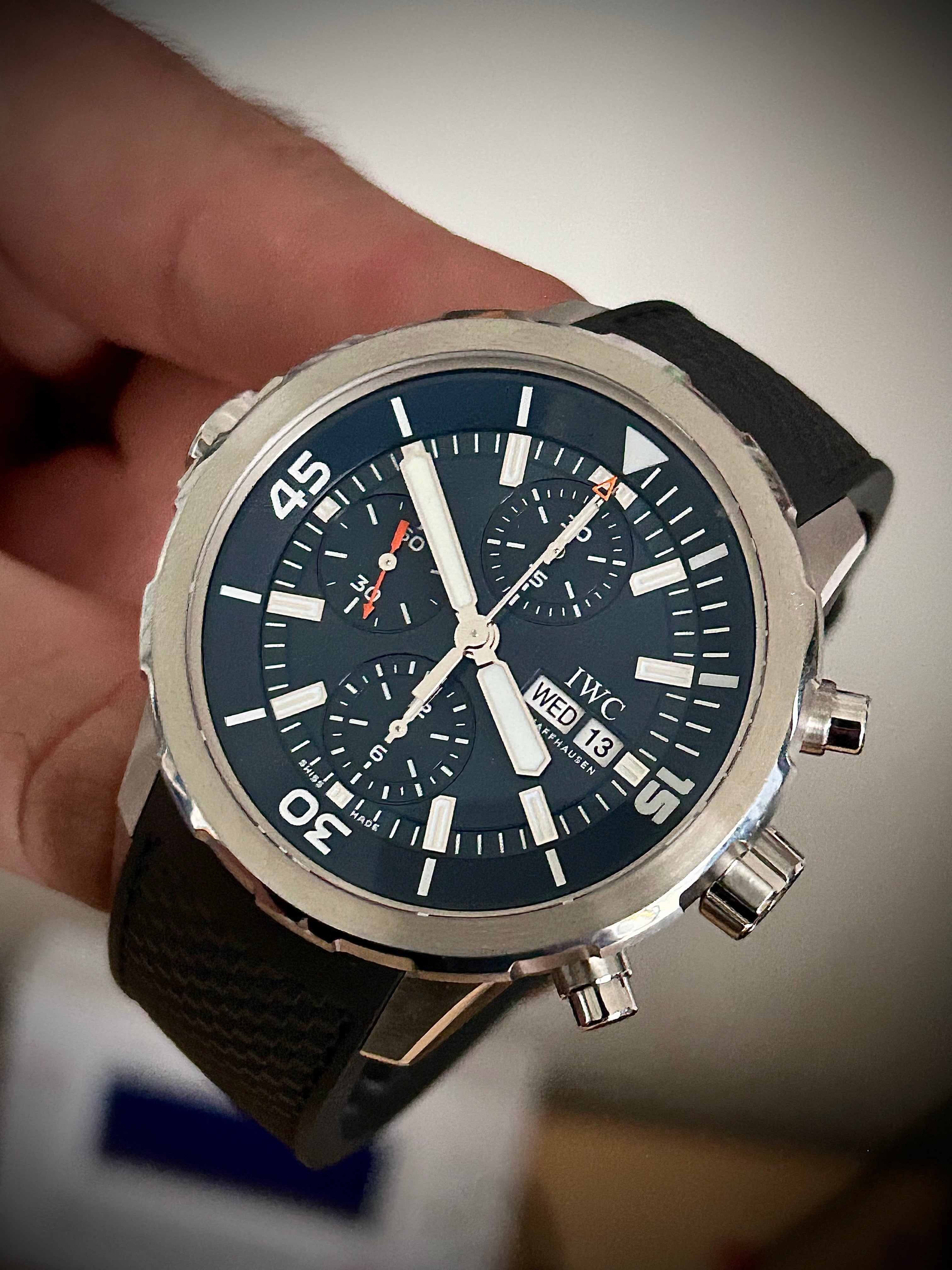 2014 IWC AQUATIMER CHRONOGRAPH, “EXPEDITION JACQUES-YVES COUSTEAU”, FULLY SERVICED, IW376805, BOX AND PAPERS, INC GST
