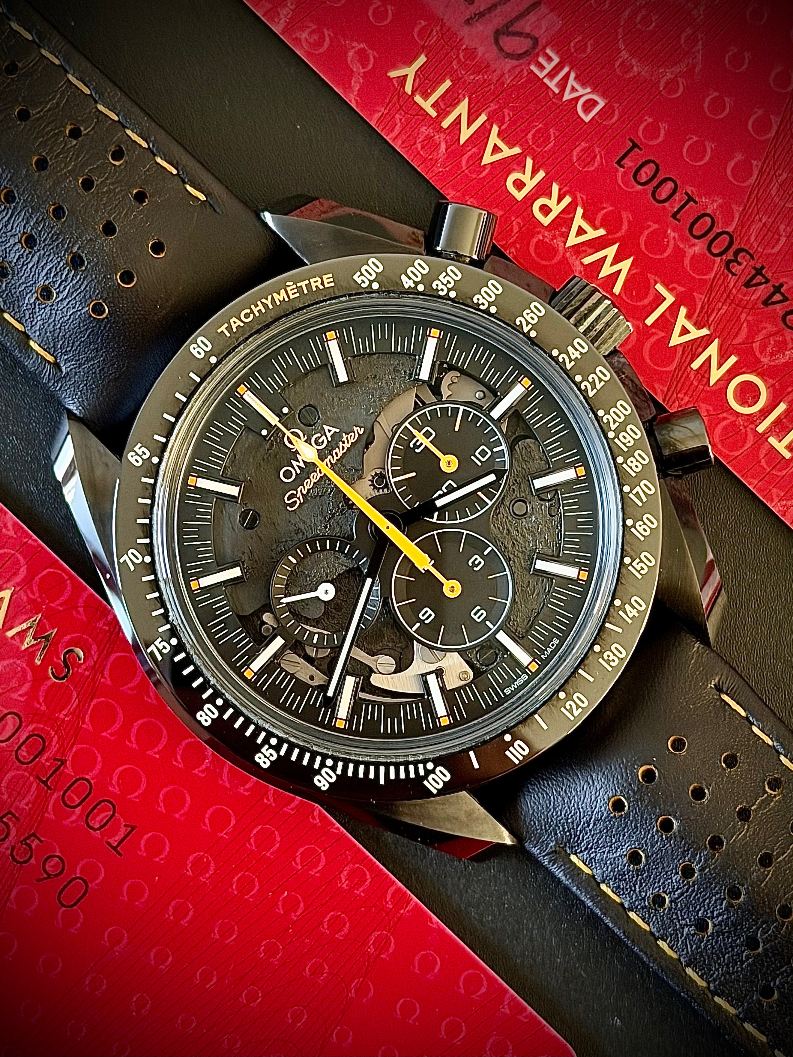 2020 OMEGA SPEEDMASTER APOLLO 8 DARK SIDE OF THE MOON, FULL SET, INC GST