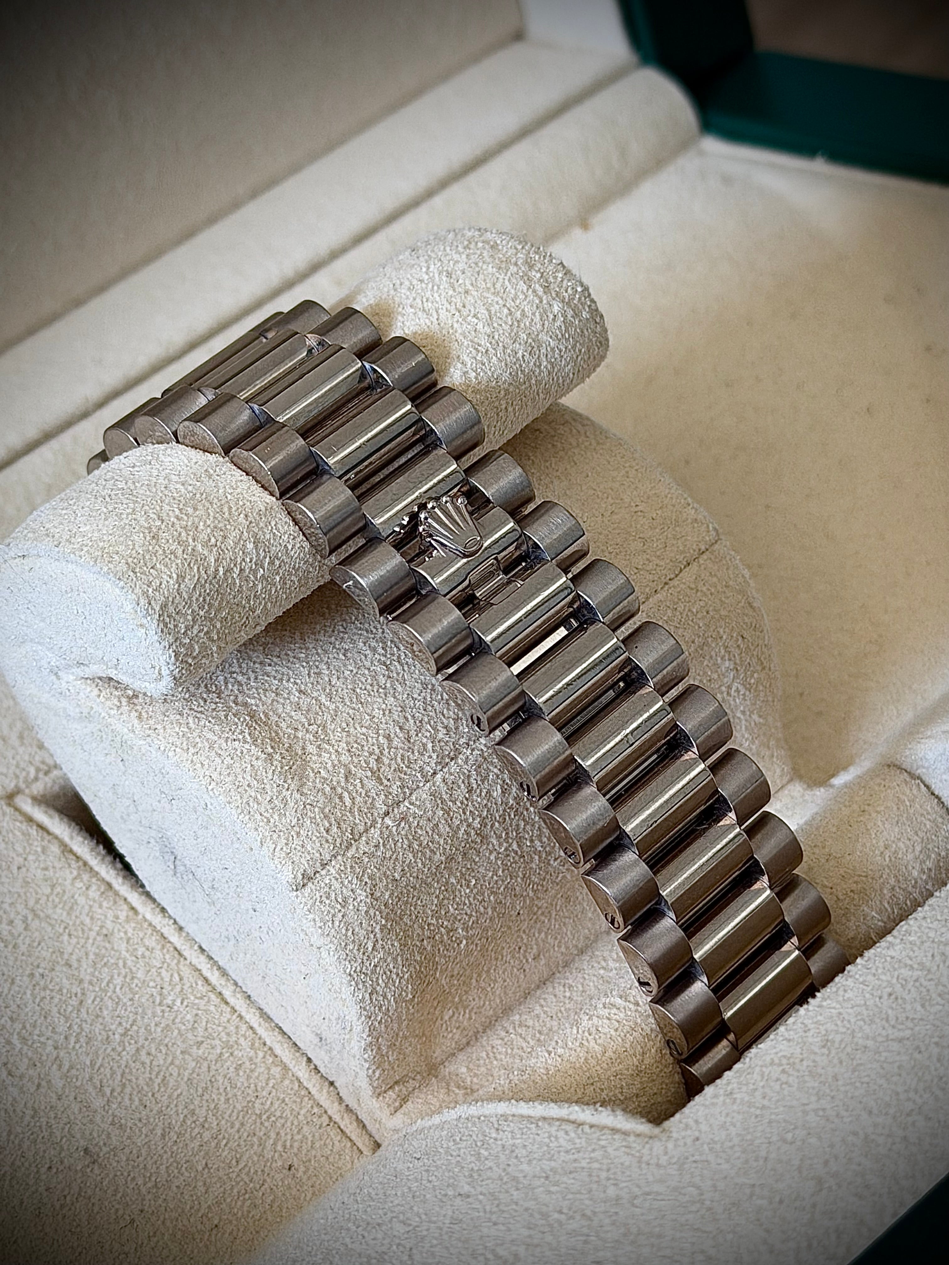 2017 ROLEX DAY-DATE 40, 228239, BLUE ROMAN DIAL, FULL SET, INC GST