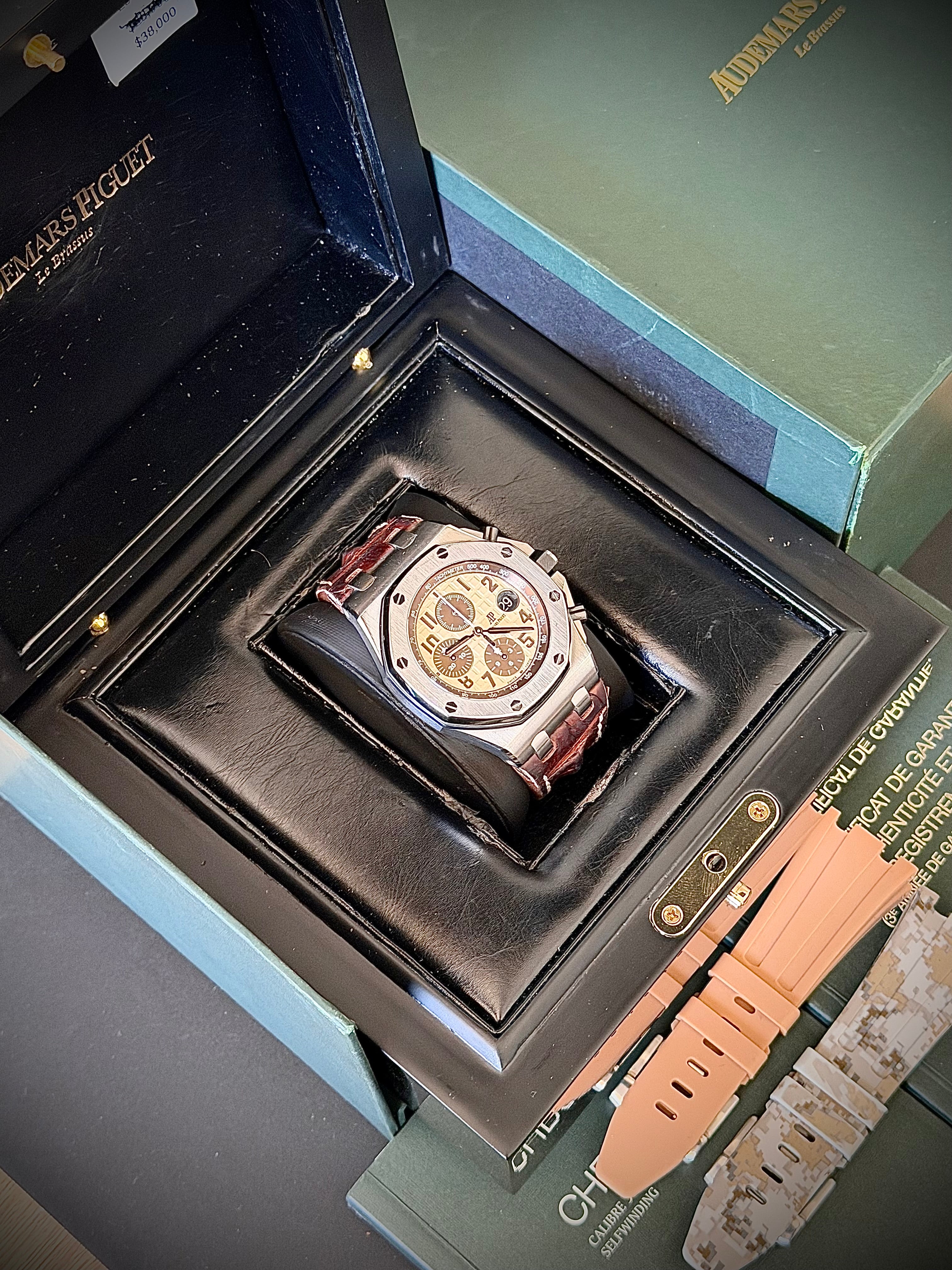 2015 AUDEMARS PIGUET ROYAL OAK OFFSHORE CHRONOGRAPH, “SAFARI” FULL SET, INC GST