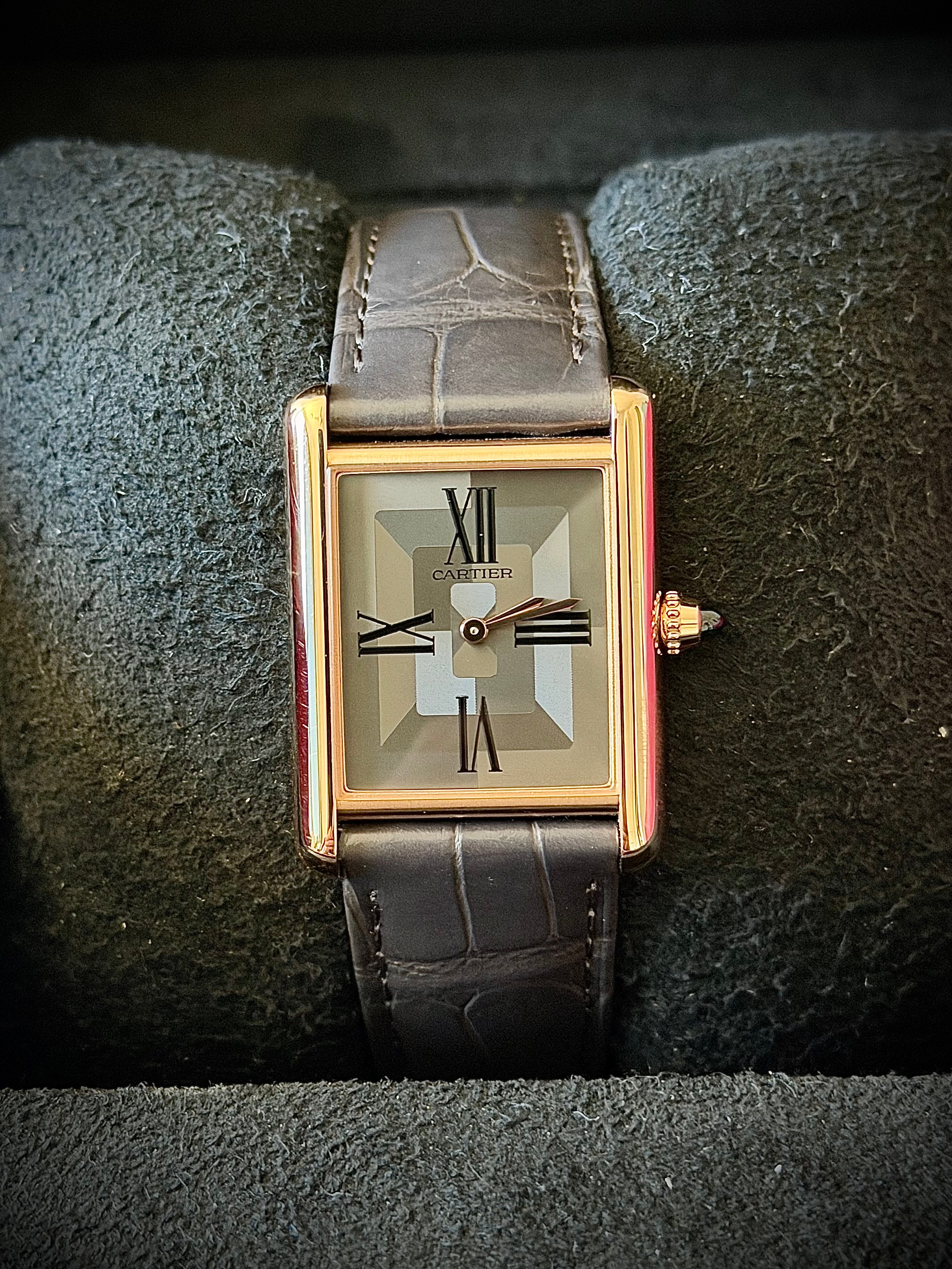 2023 CARTIER TANK LOUIS CARTIER LARGE, WGTA0092, 18K ROSE GOLD, LIMITED TO 1000, FULL SET, INC GST