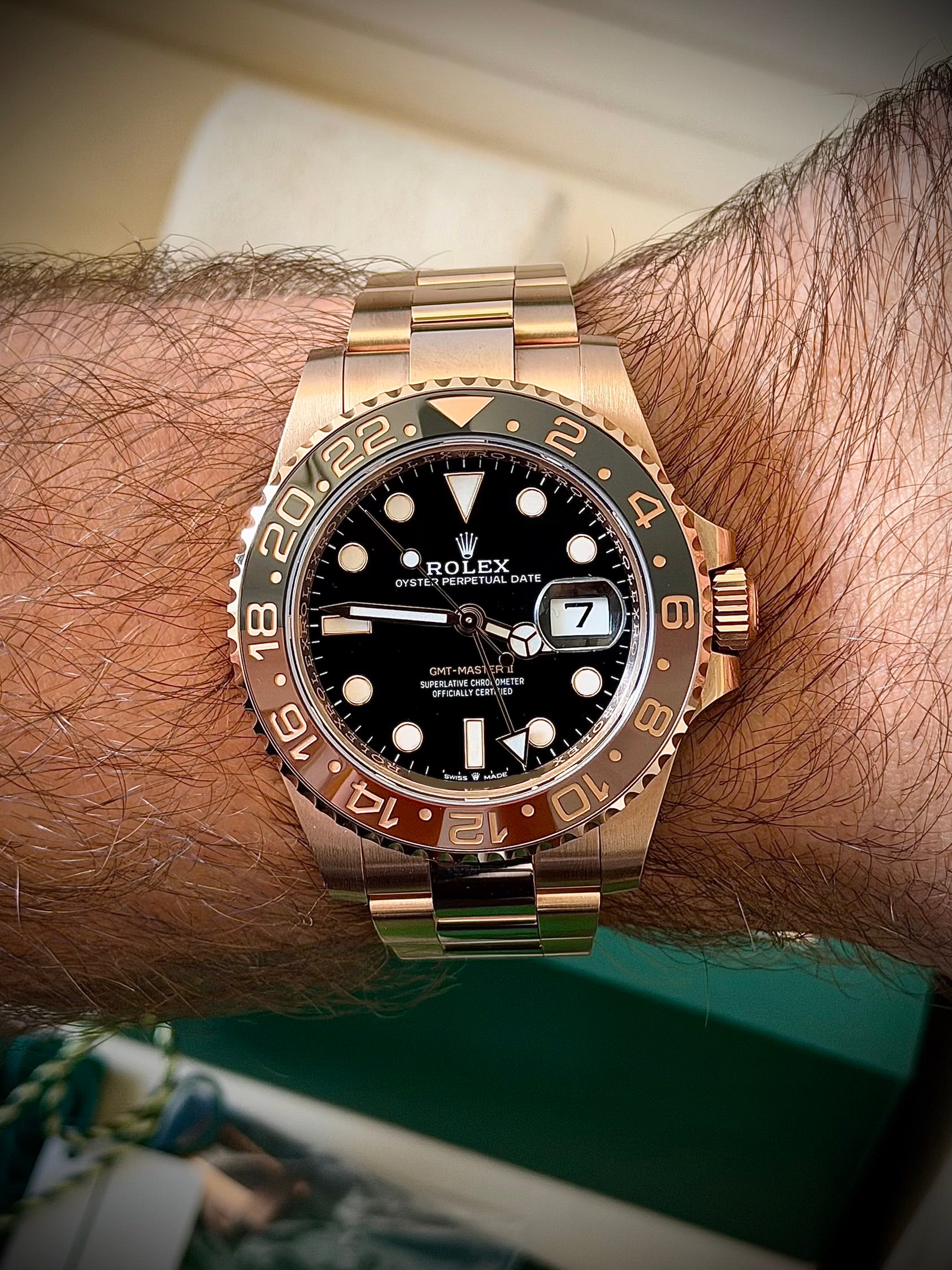 2021 ROLEX GMT MASTER II, ROOTBEER, 126715CHNR, FULL SET, INC GST