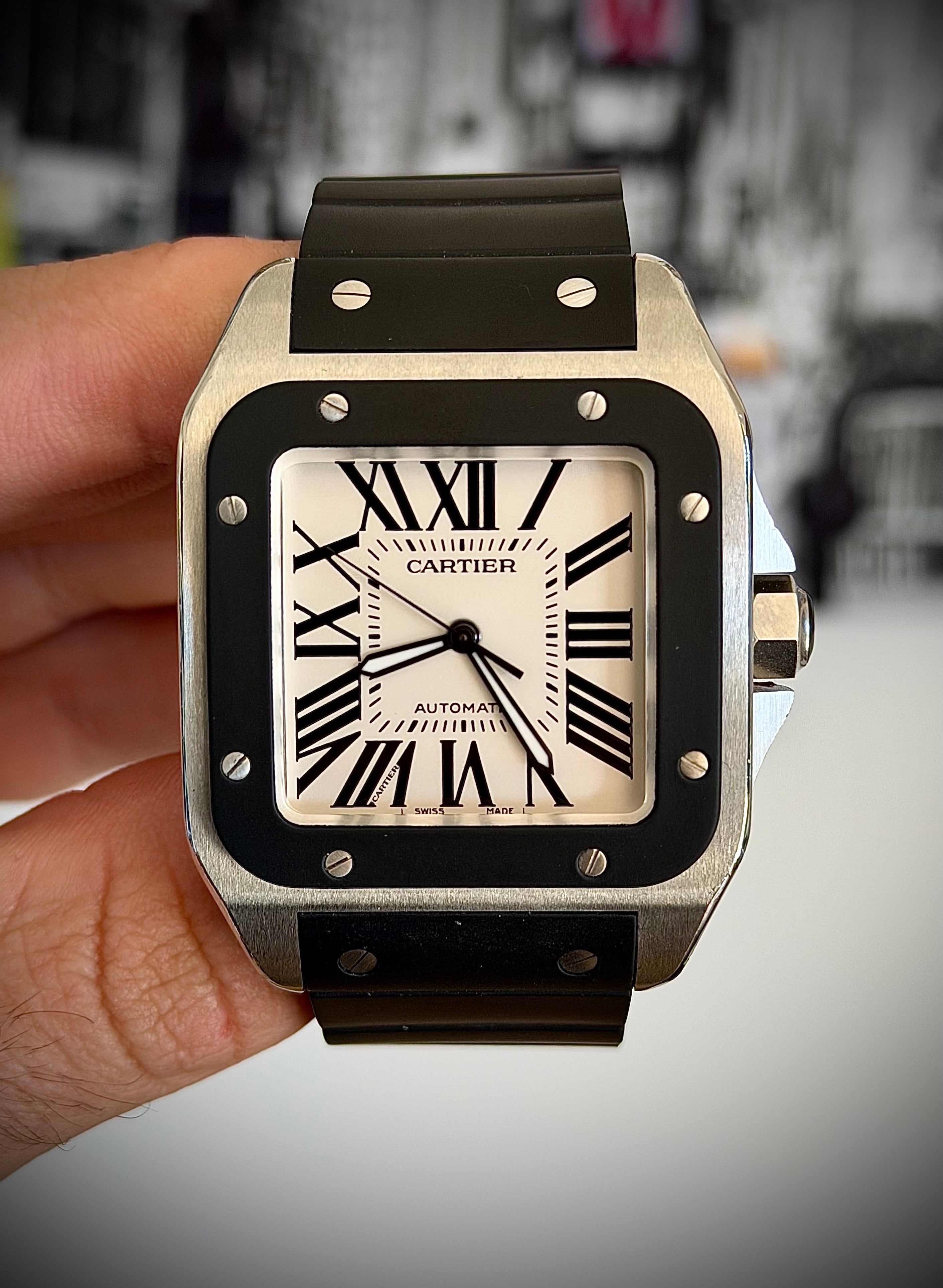 CIRCA 2011 CARTIER SANTOS 100, W20121U2, WATCH ONLY, INC GST