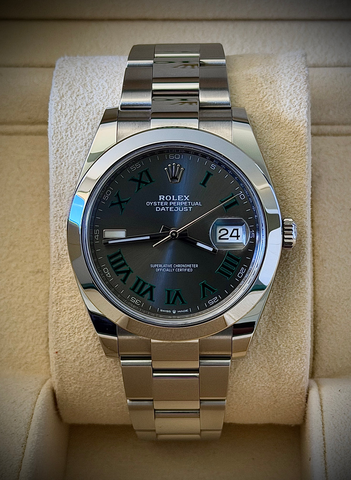 2020 ROLEX DATEJUST 41, 126300, WIMBLEDON DIAL, OYSTER BRACELET, FULL SET, INC GST