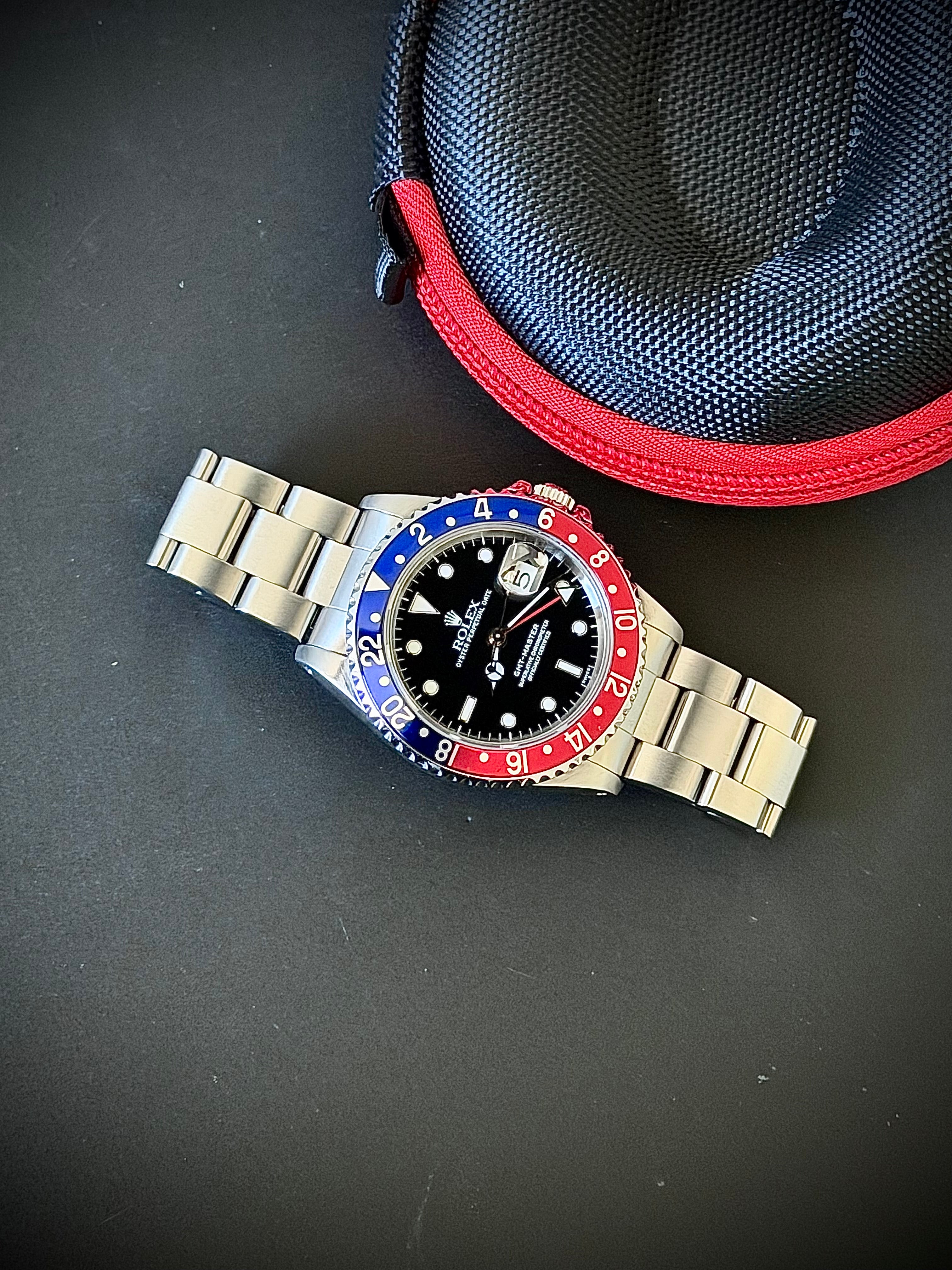 1999 ROLEX GMT MASTER II, PEPSI, SWISS ONLY, 16700, WATCH ONLY, INC GST