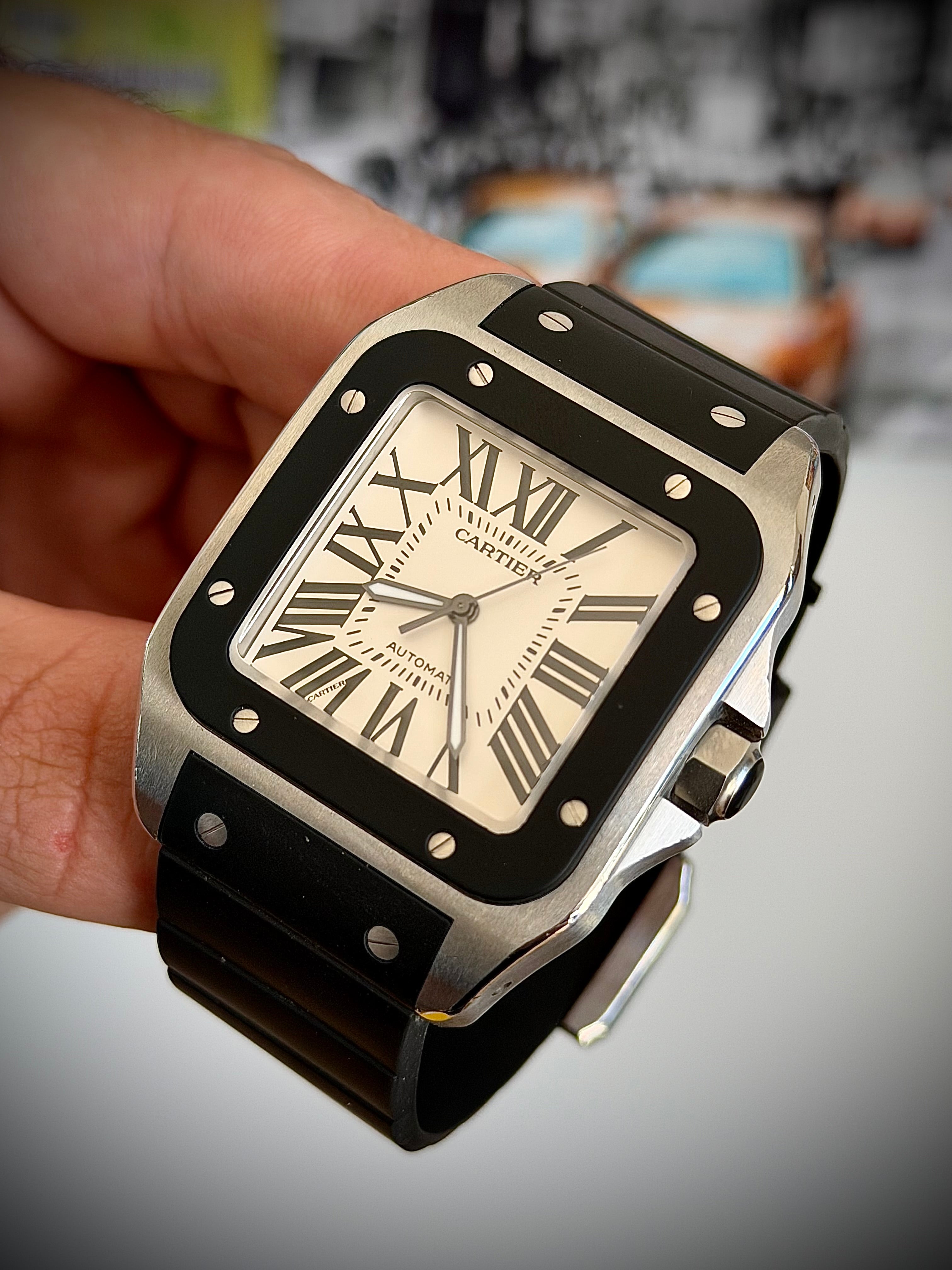CIRCA 2011 CARTIER SANTOS 100, W20121U2, WATCH ONLY, INC GST