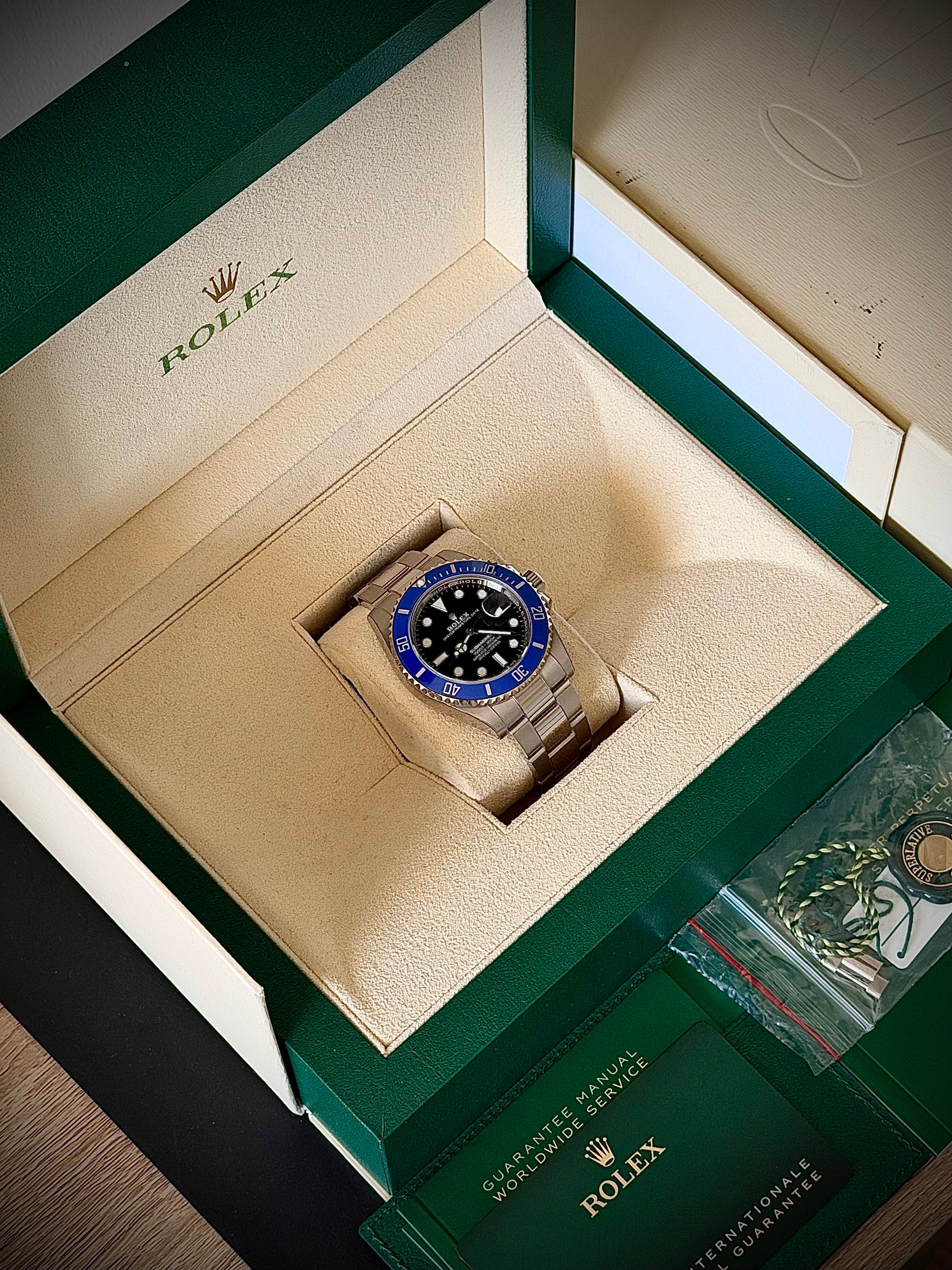 2023 ROLEX SUBMARINER DATE, 126619LB, COOKIE MONSTER, FULL SET, INC GST