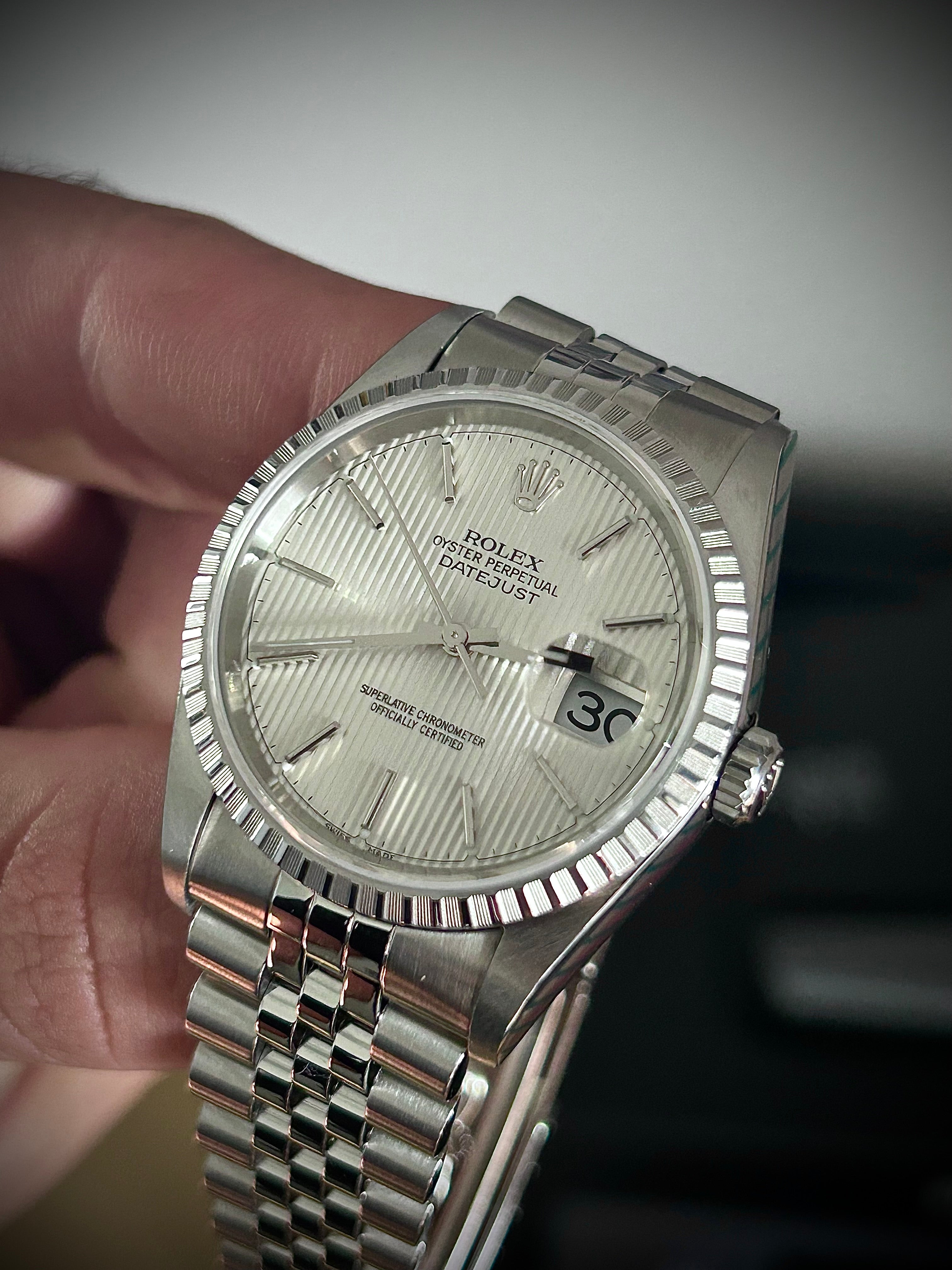 2004 ROLEX DATEJUST 36, 16220, FULL SET, 2X RSC SERVICE, INC GST