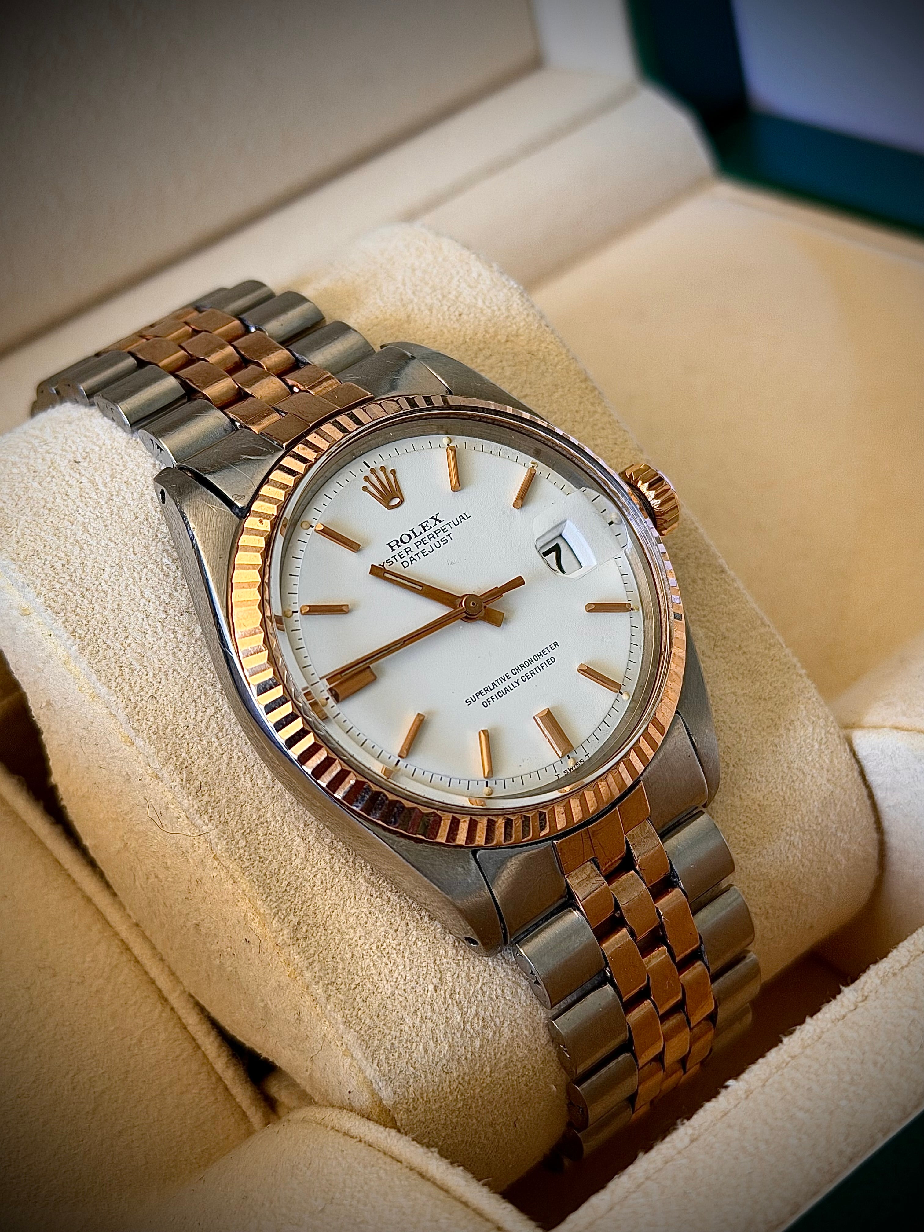 1969 ROLEX DATEJUST, 1601, TWO TONE ROSE GOLD, WATCH ONLY, INC GST