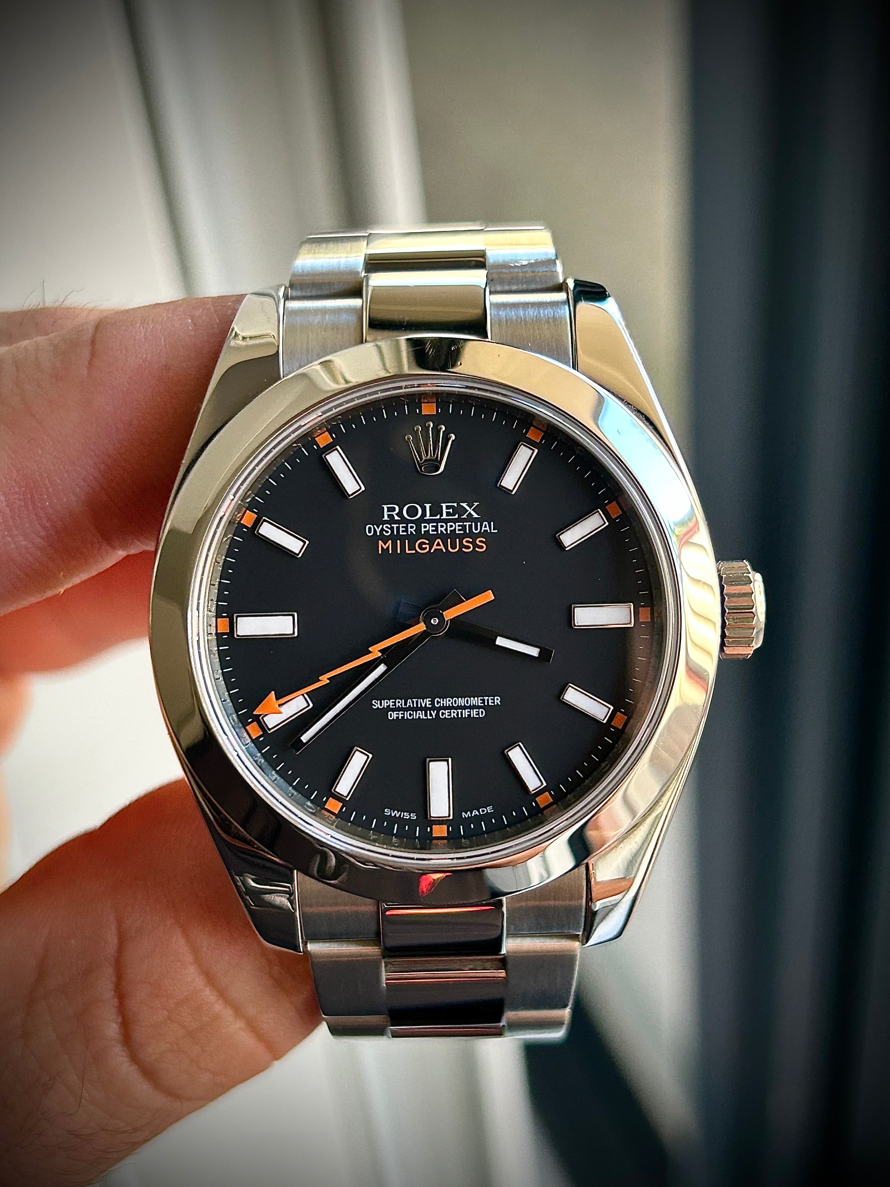 2008 ROLEX MILGAUSS, 116400, FULL SET, INC GST