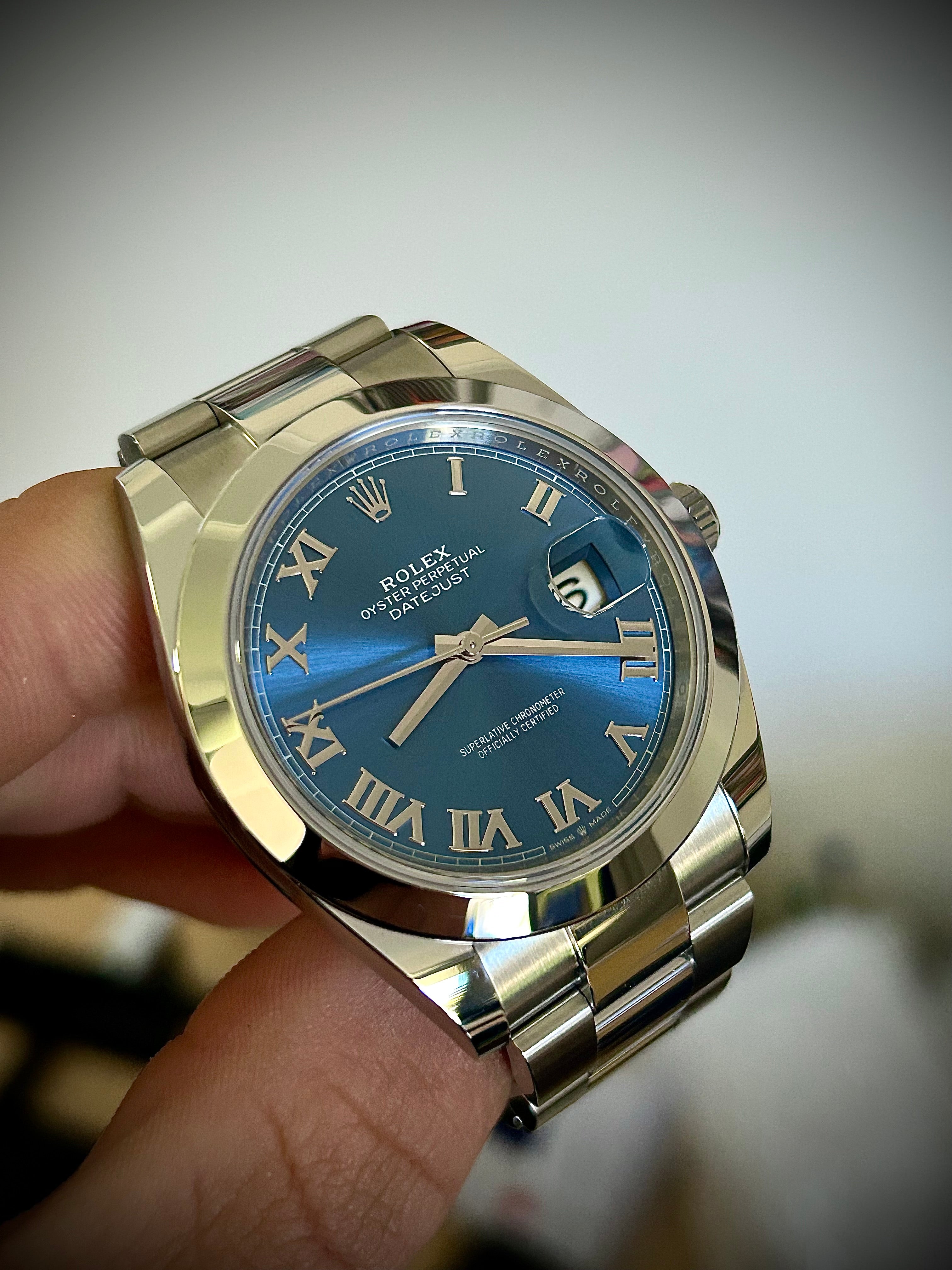 2025 ROLEX DATEJUST 41, 126300, AZZURO, FULL SET, INC GST