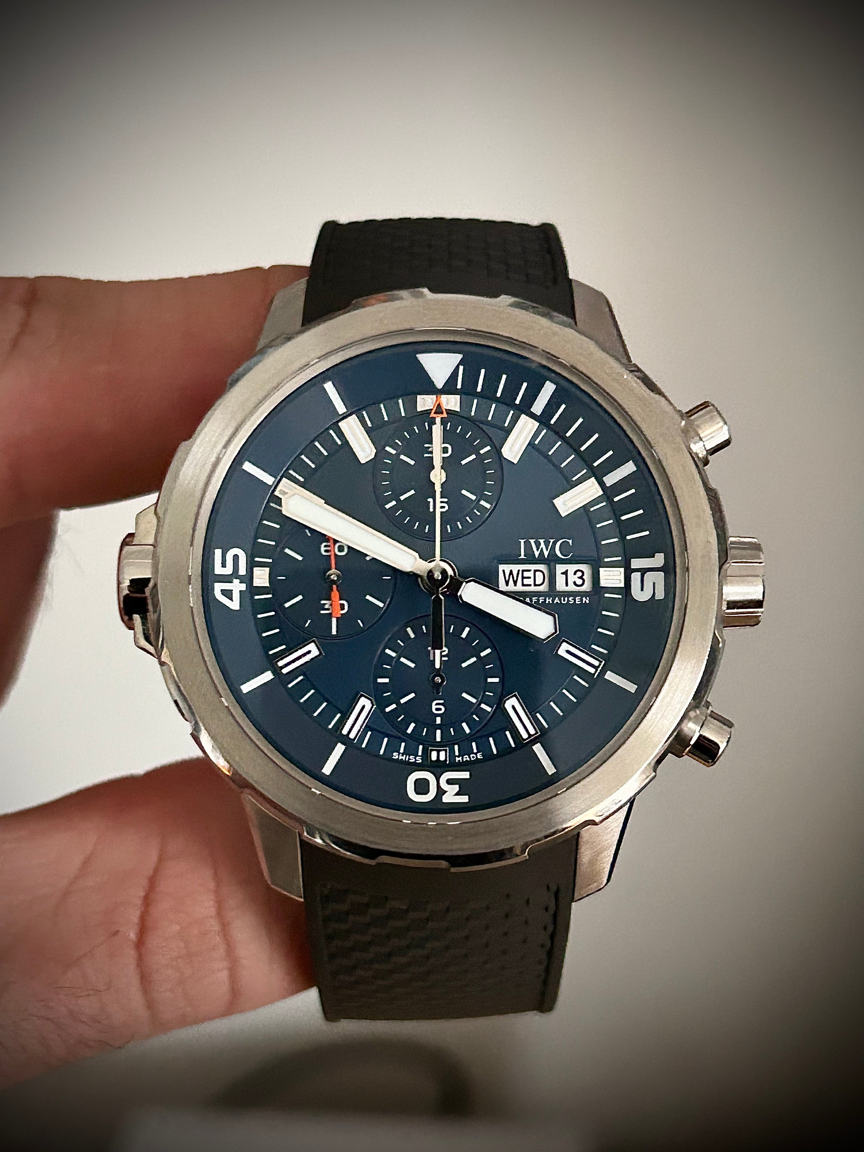 2014 IWC AQUATIMER CHRONOGRAPH, “EXPEDITION JACQUES-YVES COUSTEAU”, FULLY SERVICED, IW376805, BOX AND PAPERS, INC GST