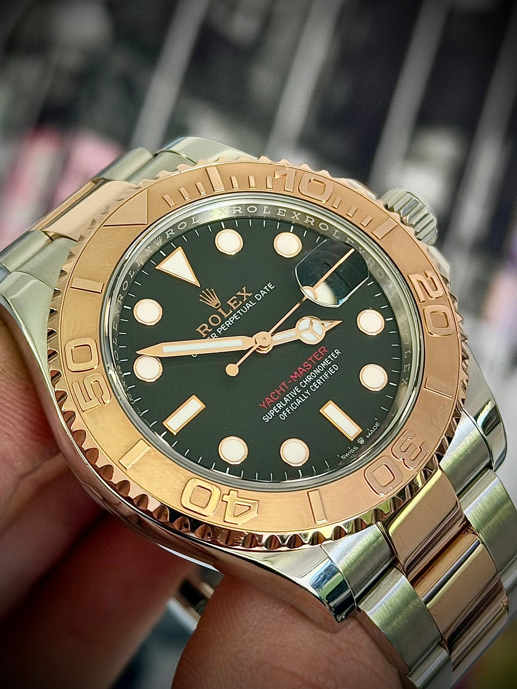 2022 ROLEX YACHT-MASTER 40, 126621, BLACK DIAL, BOX & PAPERS, INC GST