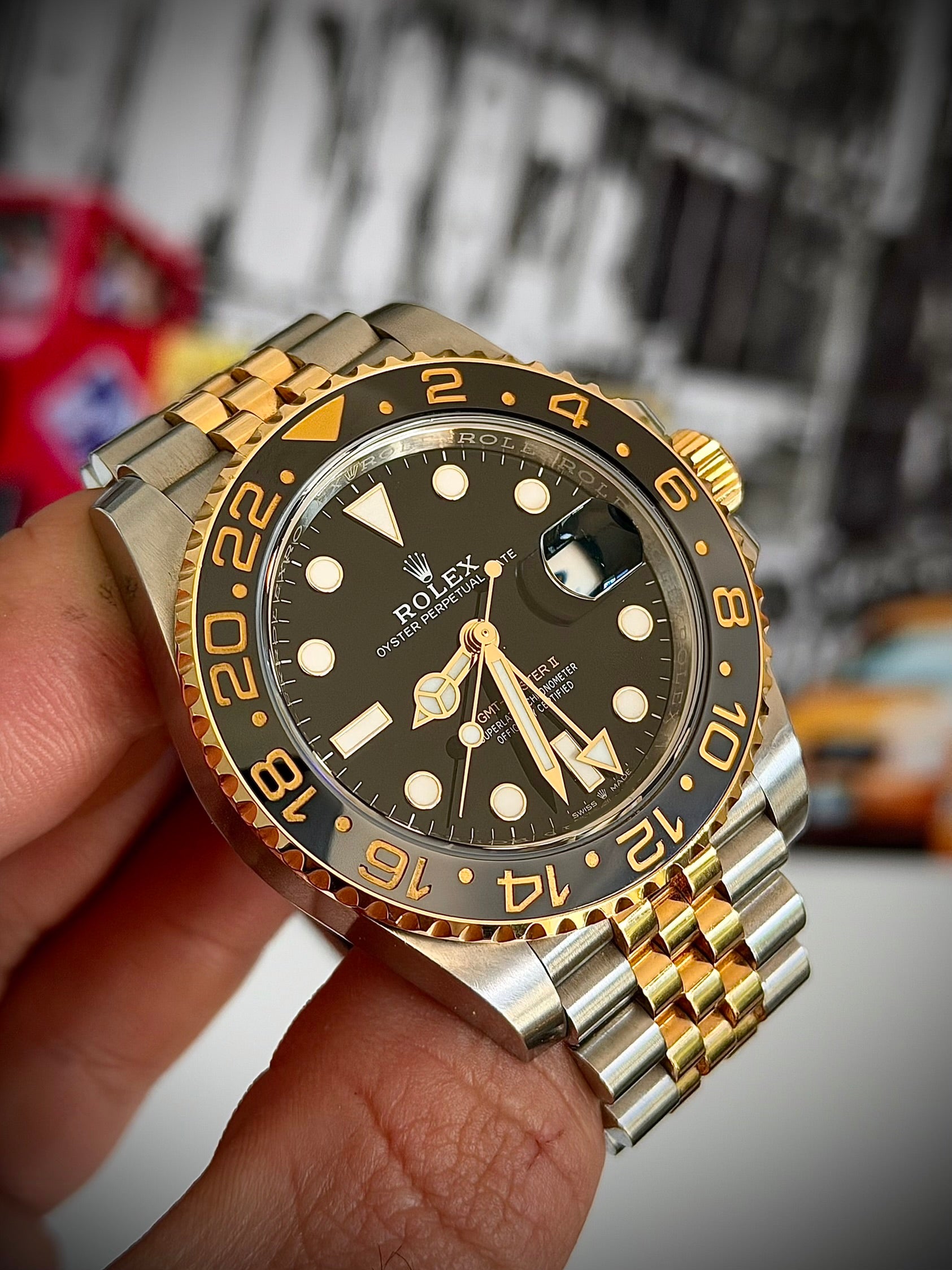 2024 ROLEX GMT MASTER II, ZOMBIE, 126713GRNR, FULL SET, INC GST