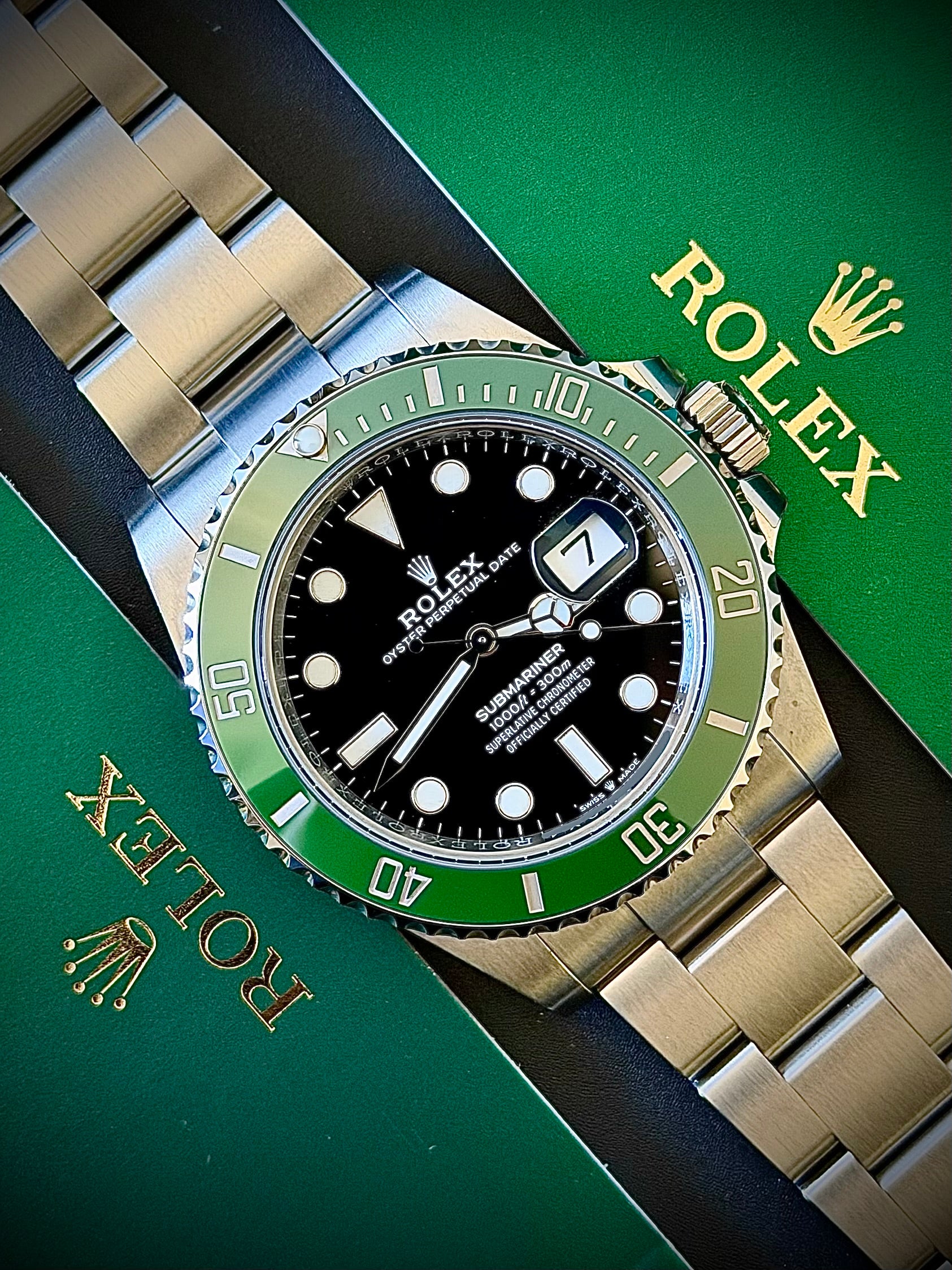 2025 ROLEX SUBMARINER DATE “STARBUCKS”, 126610LV, LIKE NEW, PARTIAL STICKERS, FULL SET, INC GST