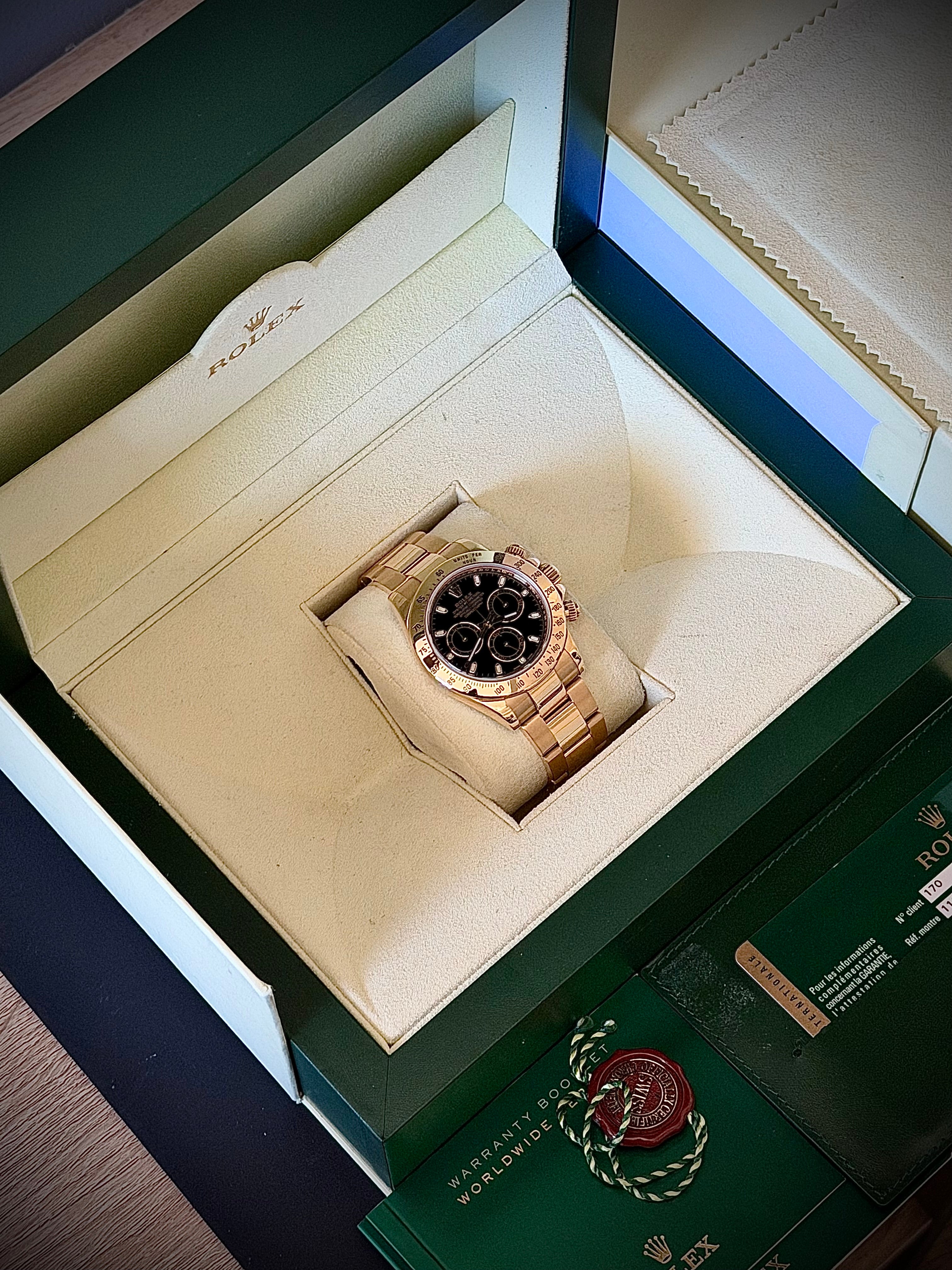 2014 ROLEX DAYTONA, 116528, BOX AND PAPERS, INC GST