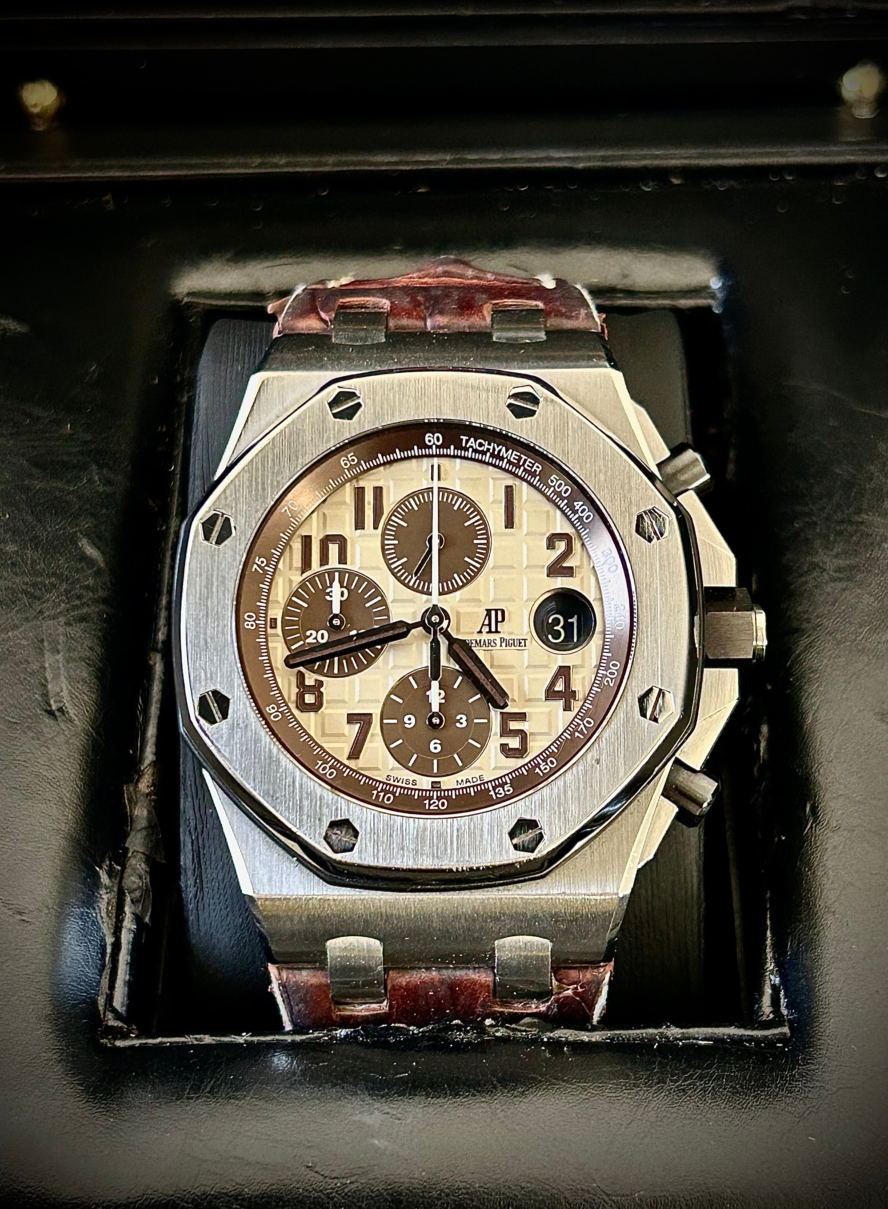 2015 AUDEMARS PIGUET ROYAL OAK OFFSHORE CHRONOGRAPH, “SAFARI” FULL SET, INC GST
