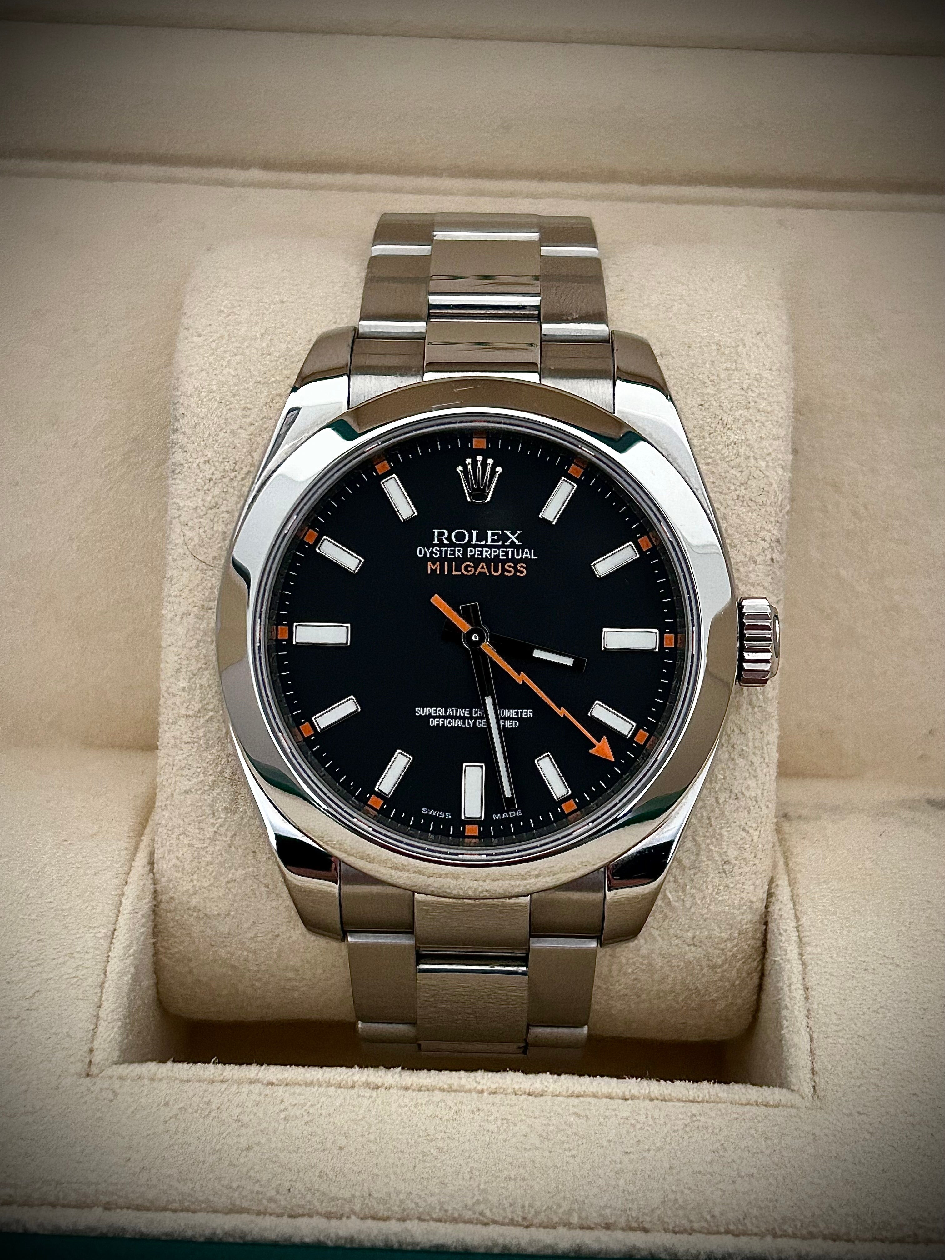 2008 ROLEX MILGAUSS, 116400, FULL SET, INC GST