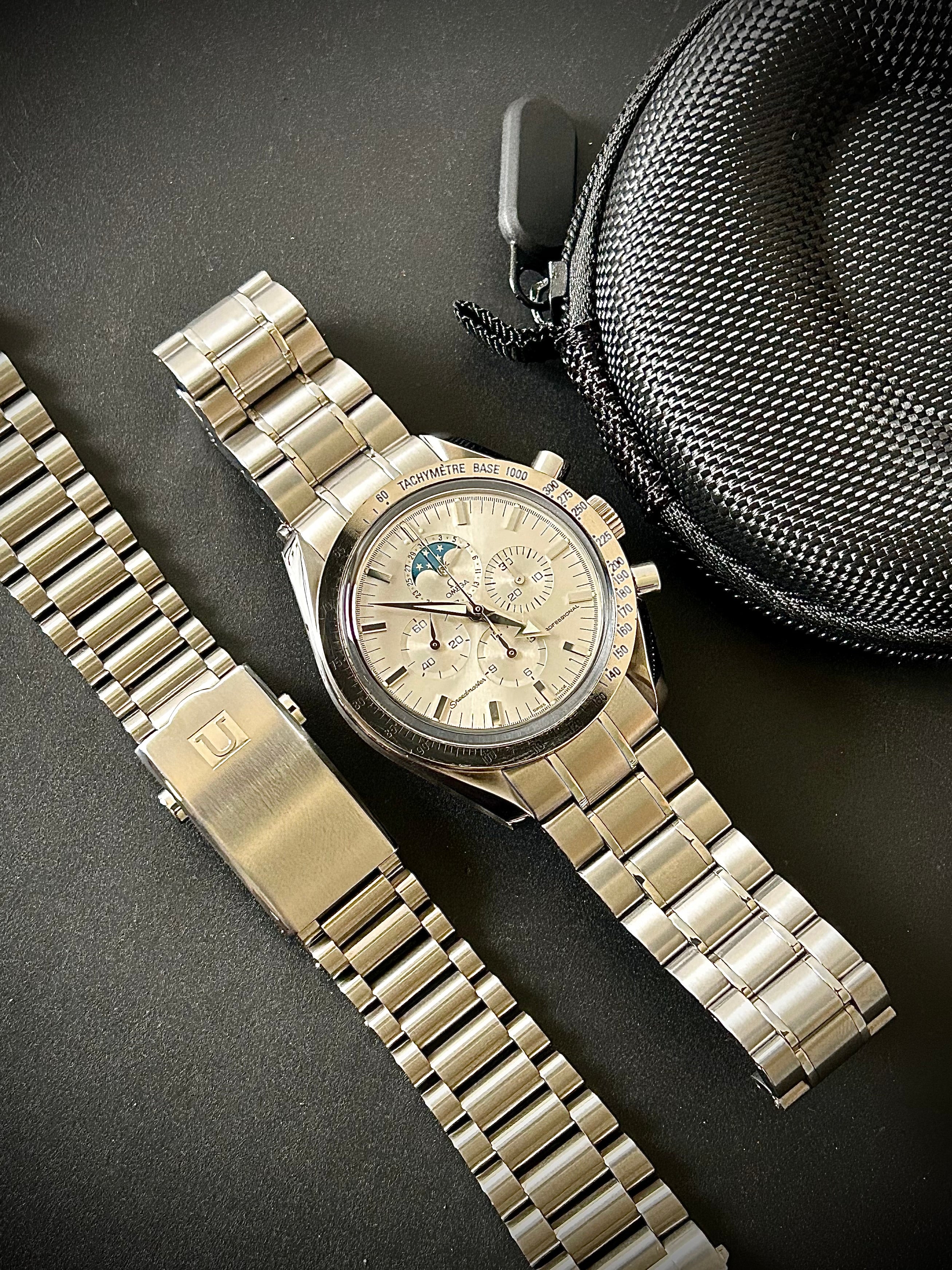 OMEGA SPEEDMASTER PROFESSIONAL MOONPHASE 3575.30.00, WATCH + UNCLE SEIKO STRAP, INC GST