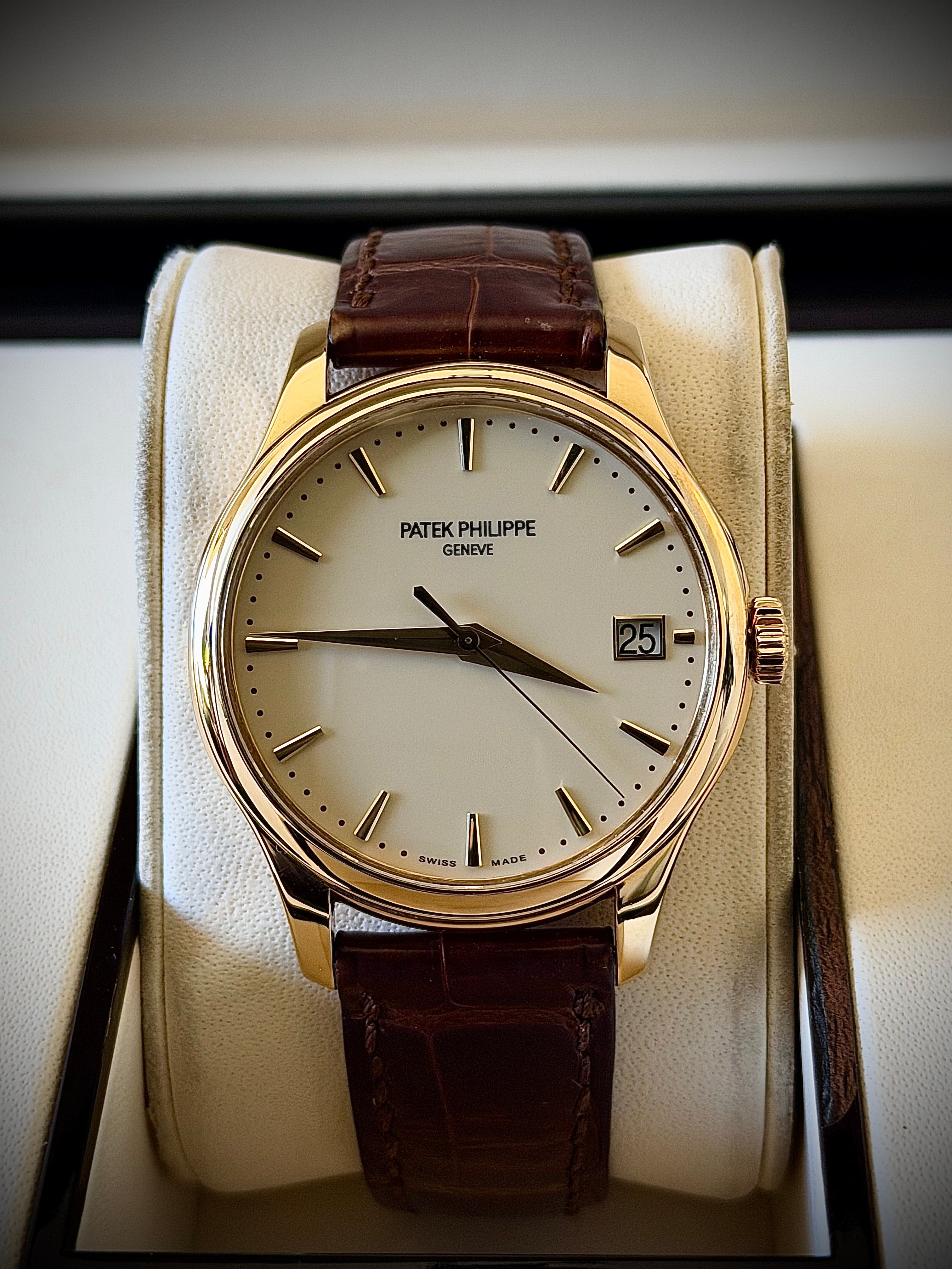 2013 PATEK PHILIPPE CALATRAVA, 5227J-001, 18CT YELLOW GOLD, FULL SET, PATEK SERVICED, ORIGINAL PURCHASE RECEIPT, INC GST
