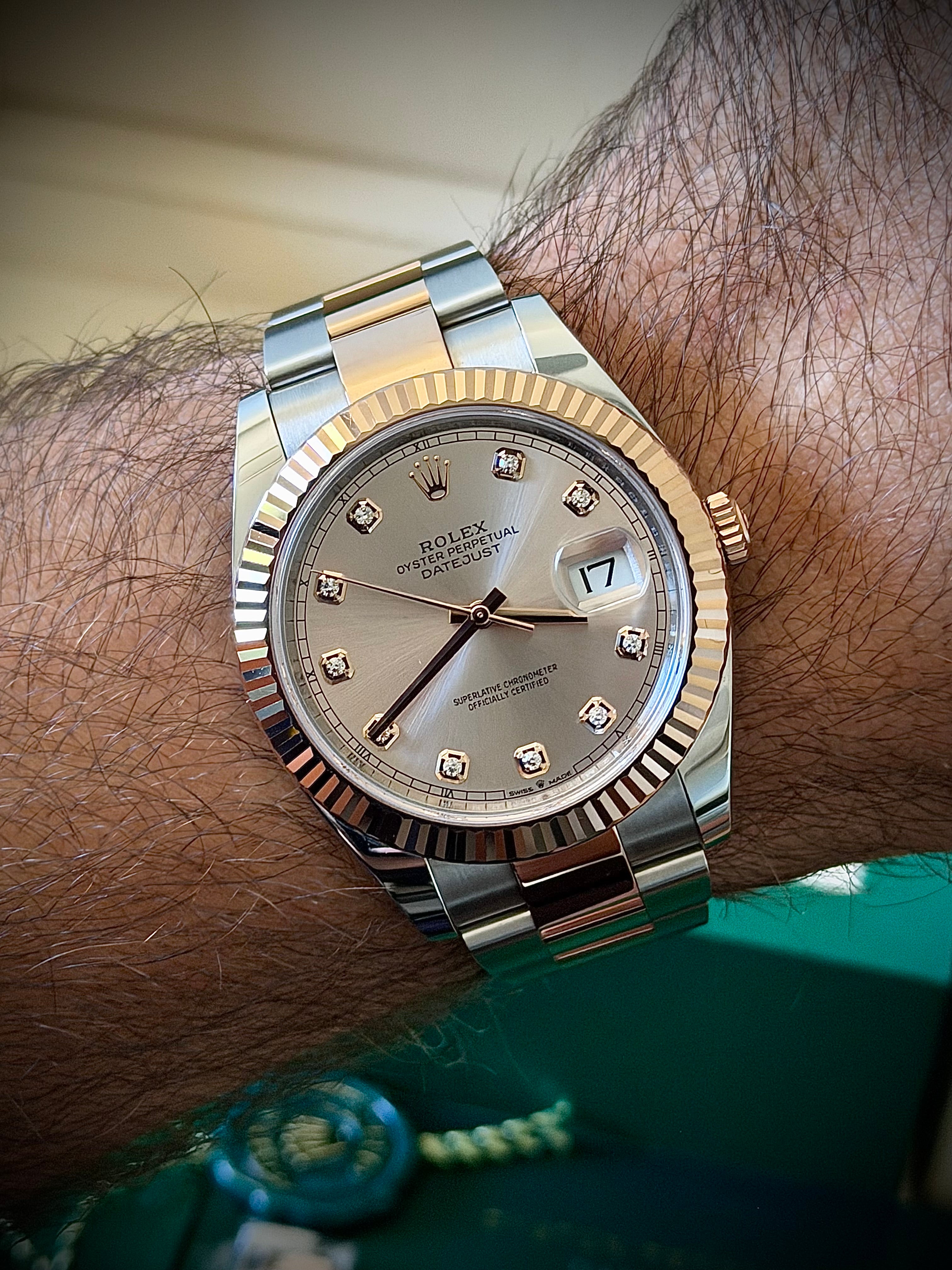 2024 ROLEX DATEJUST 41, SUNDUST DIAMOND DIAL, 126331, FULL SET, INC GST