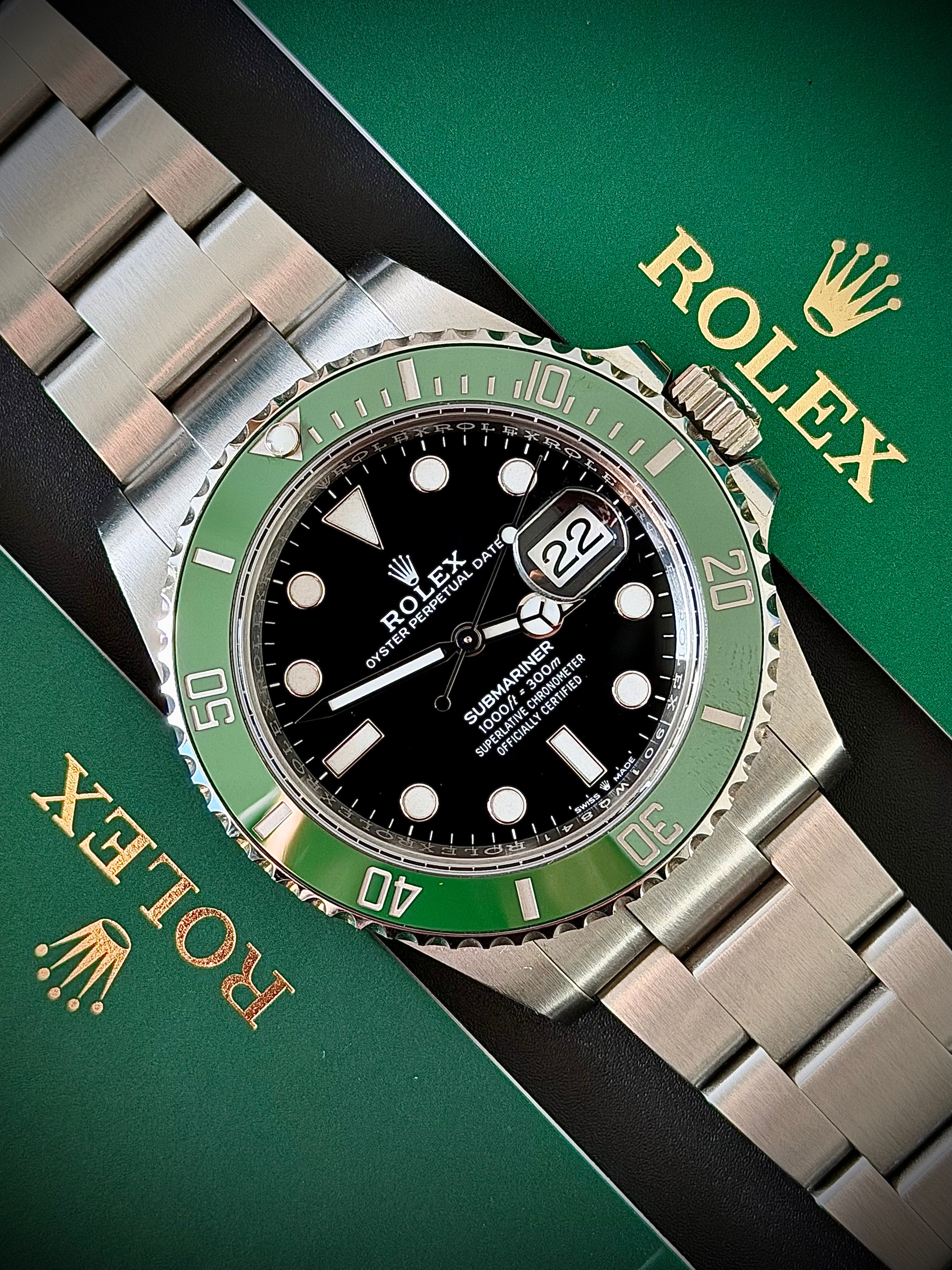 2025 ROLEX SUBMARINER DATE, 126610LV, STARBUCKS, FULL SET, INC GST