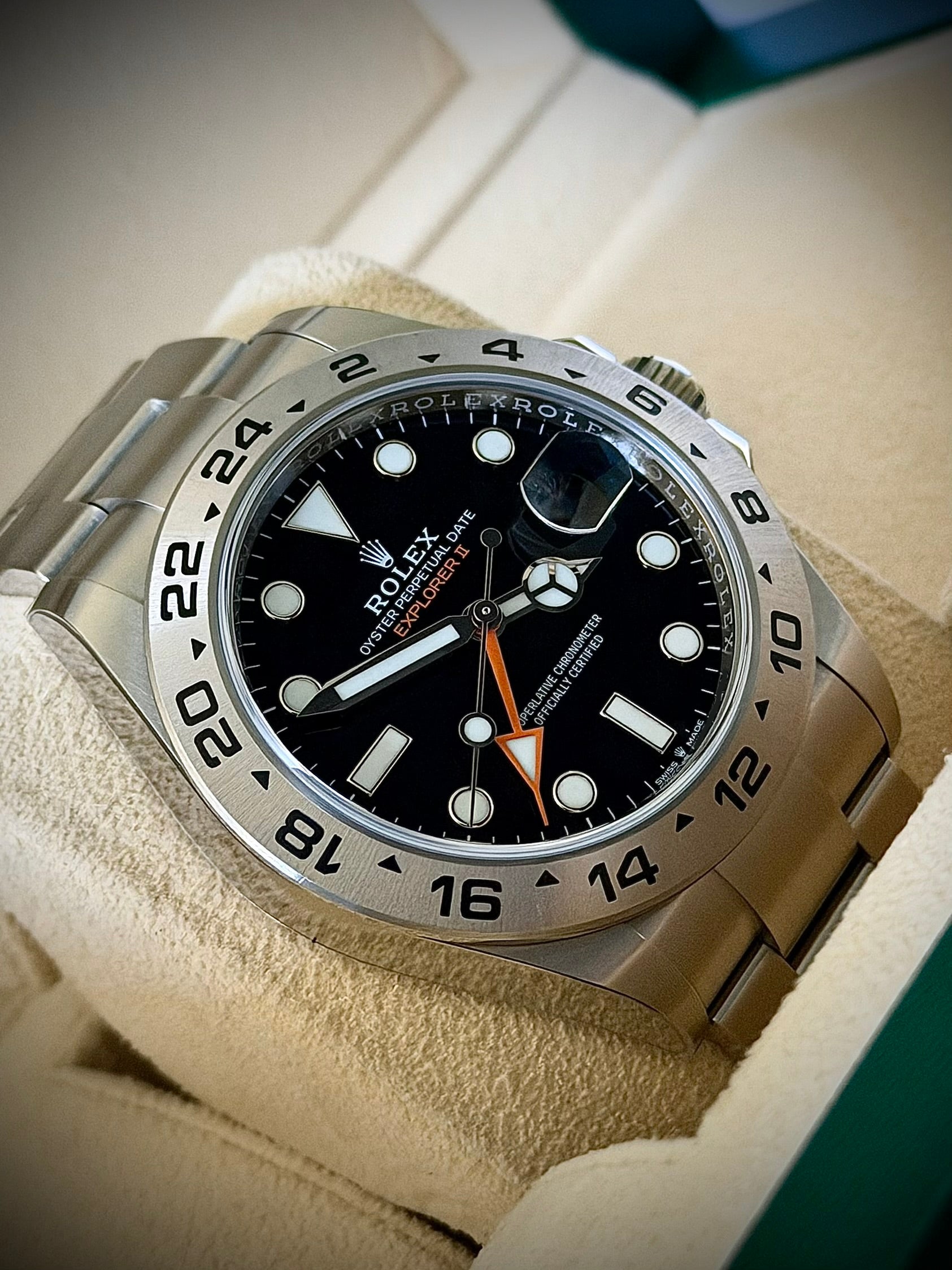 2025 ROLEX EXPLORER II, 226570, BLACK DIAL, FULL SET, INC GST