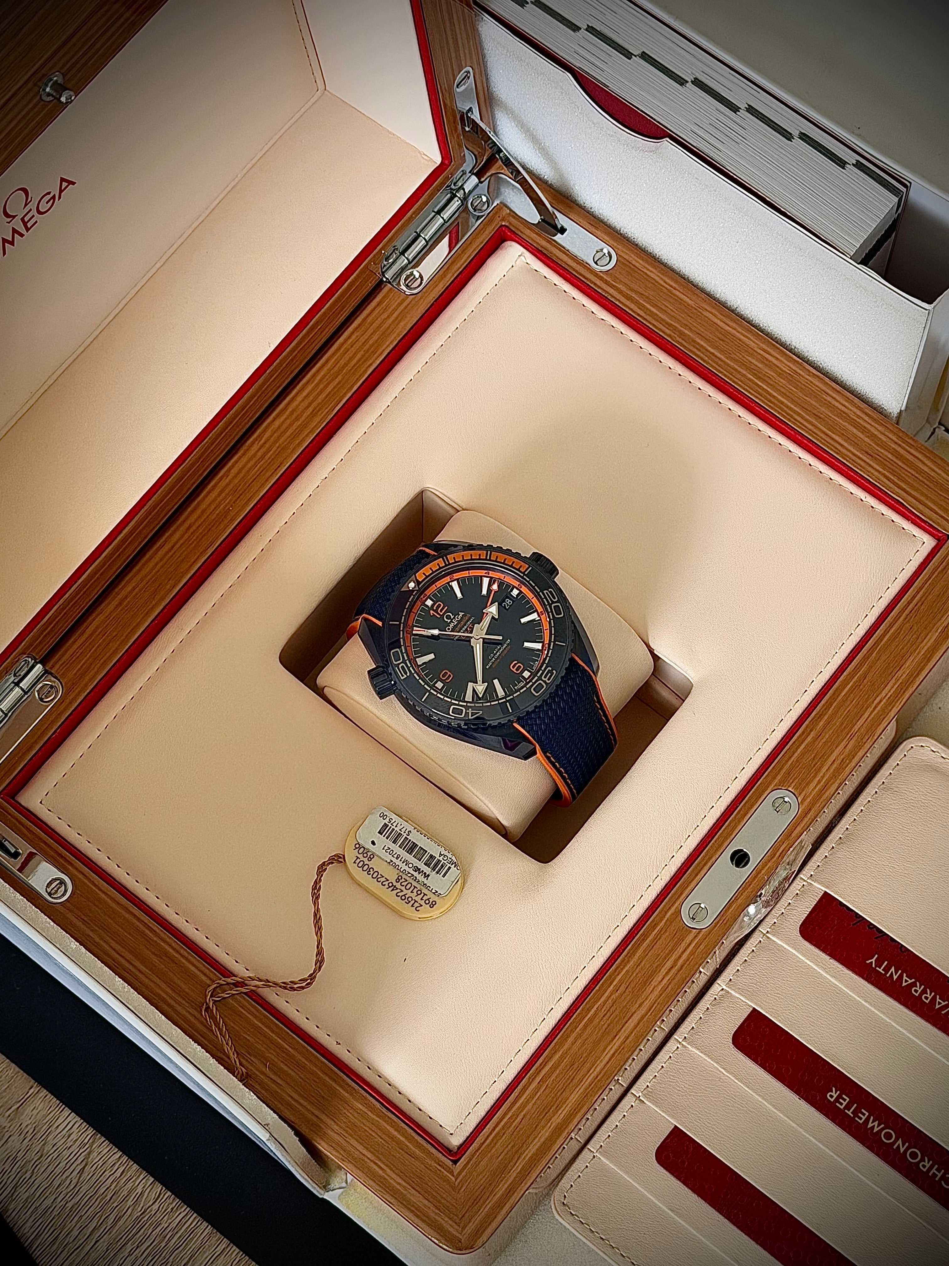 2021 OMEGA SEAMASTER PLANET OCEAN “BIG BLUE” GMT, 215.92.46.22.03.001, FULL SET, INC GST