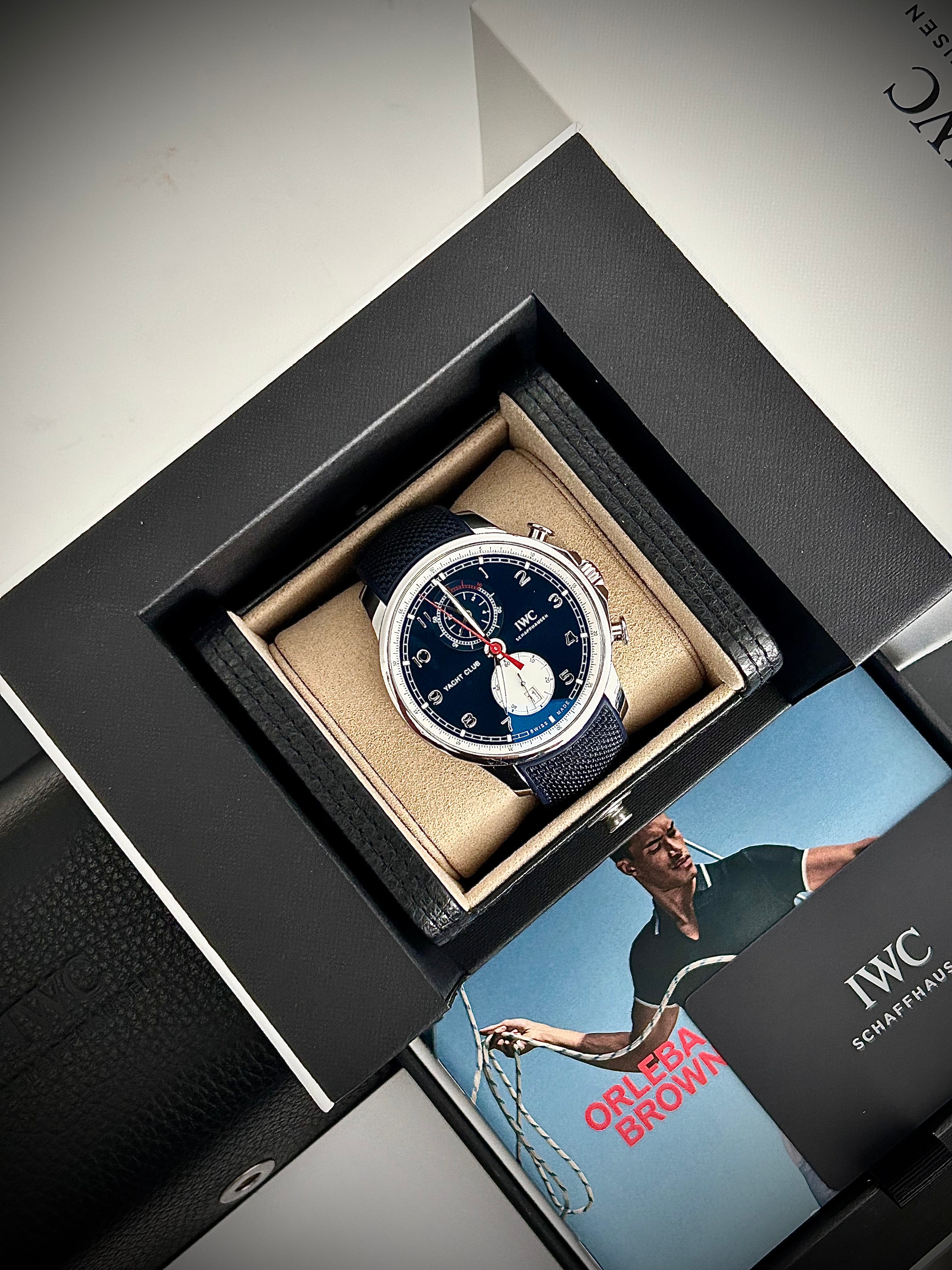 2022 IWC PORTUGIESER YACHT CLUB CHRONO, “ORLEBAR BROWN” IW390704, FULL SET, INC GST