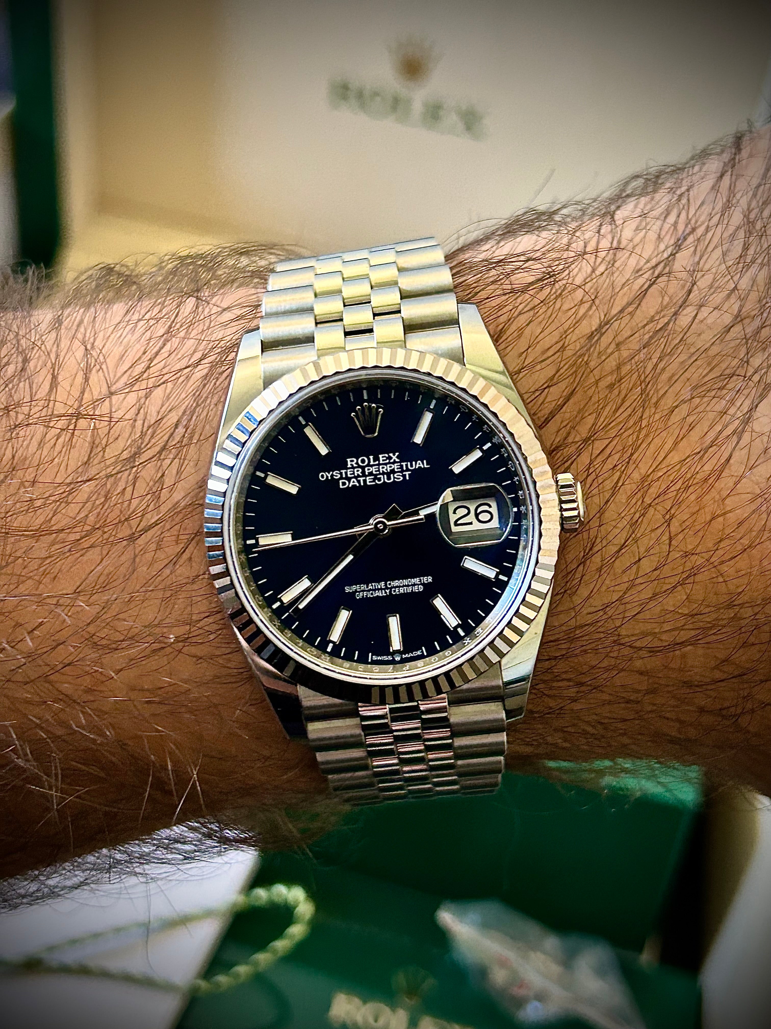 2023 ROLEX DATEJUST 36, 126234, BLUE DIAL, FULL SET, INC GST