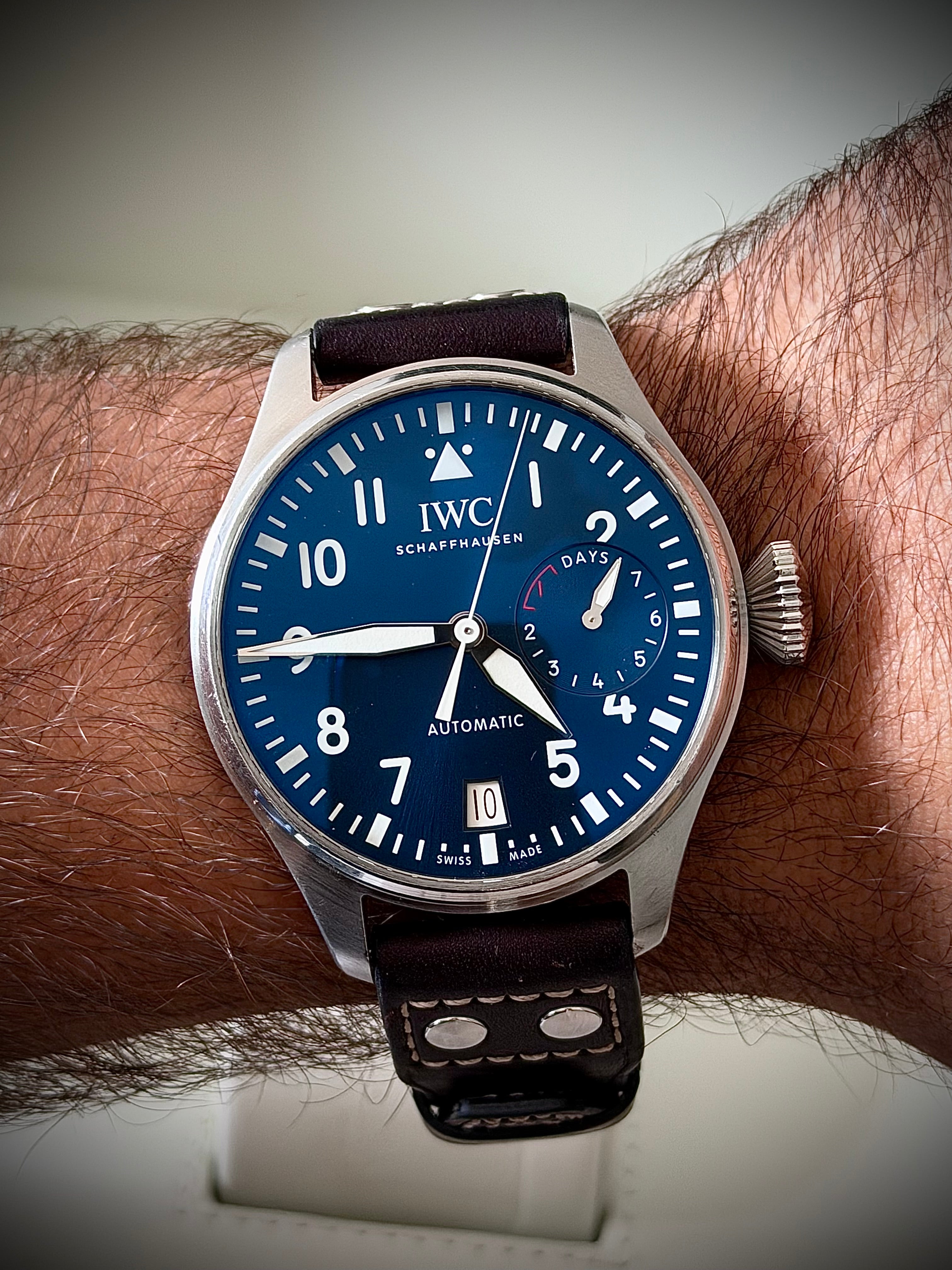 2018 IWC BIG PILOT 46, “LE PETIT PRINCE”, IW501002, BLUE DIAL, FULL SET, INC GST