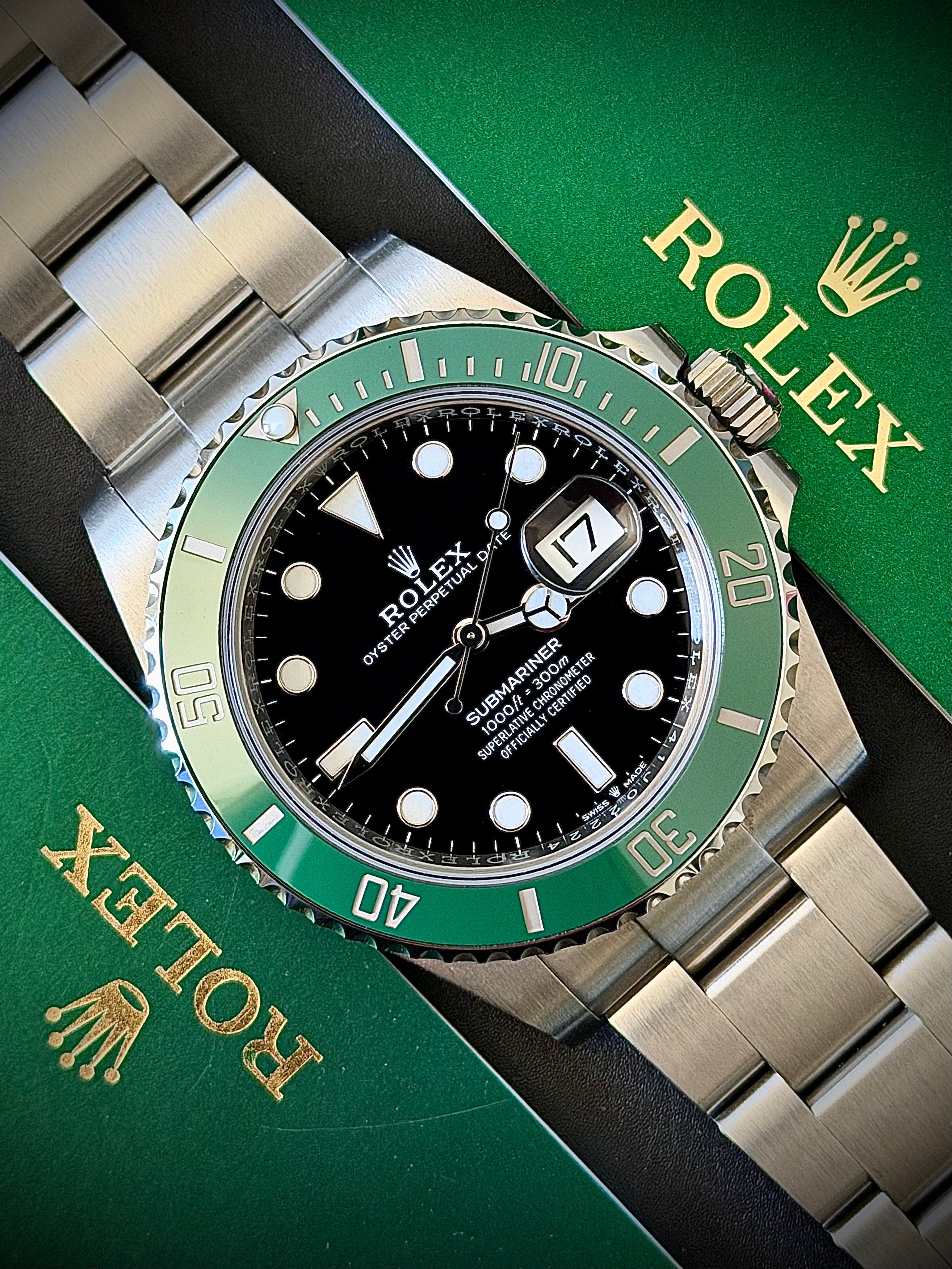 2023 ROLEX SUBMARINER DATE, STARBUCKS, 126610LV, STARBUCKS, FULL SET, INC GST