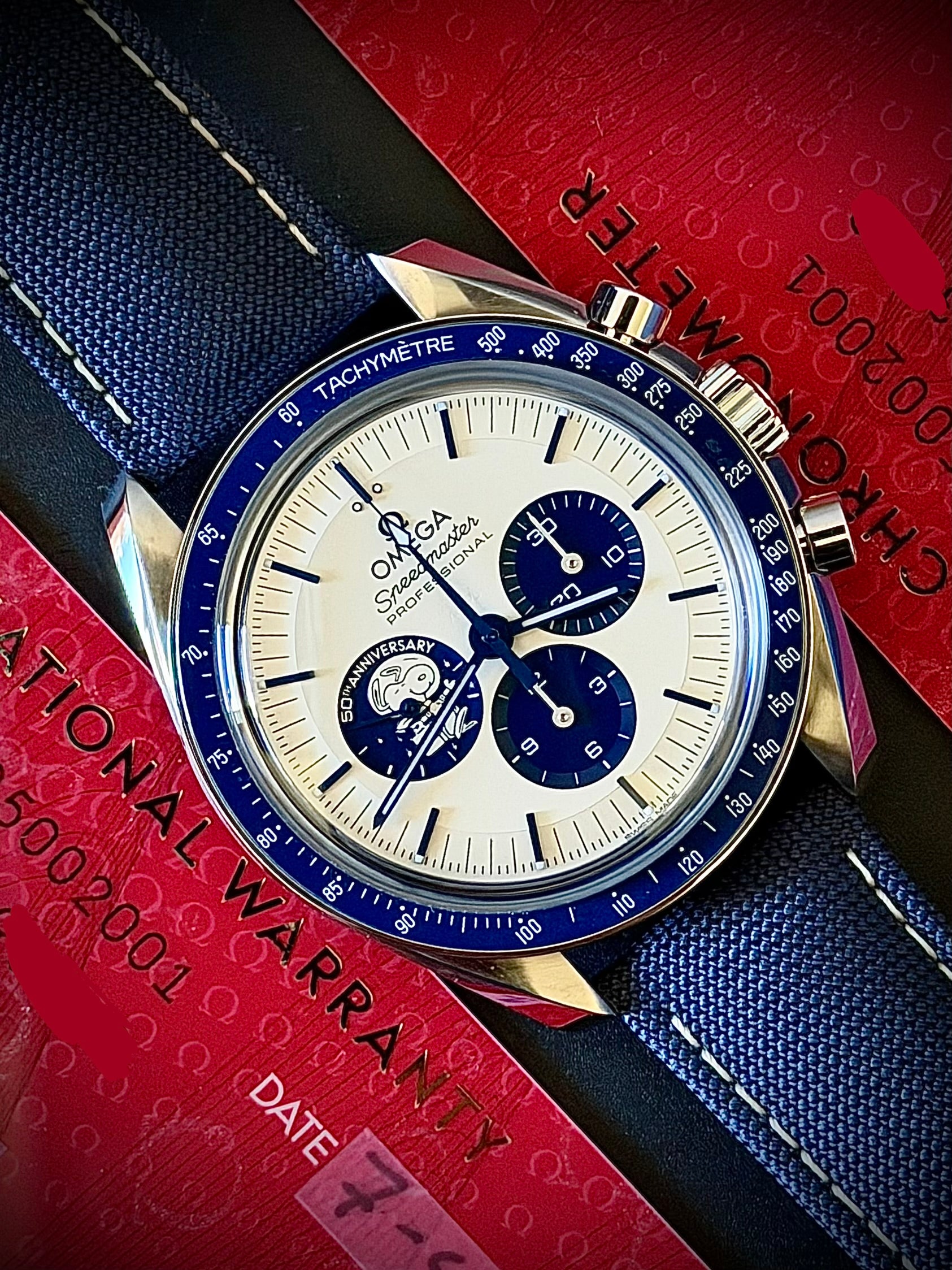 2021 OMEGA SPEEDMASTER SILVER SNOOPY AWARD 50TH ANNIVERSARY, 310.32.42.50.02.001, FULL SET, INC GST