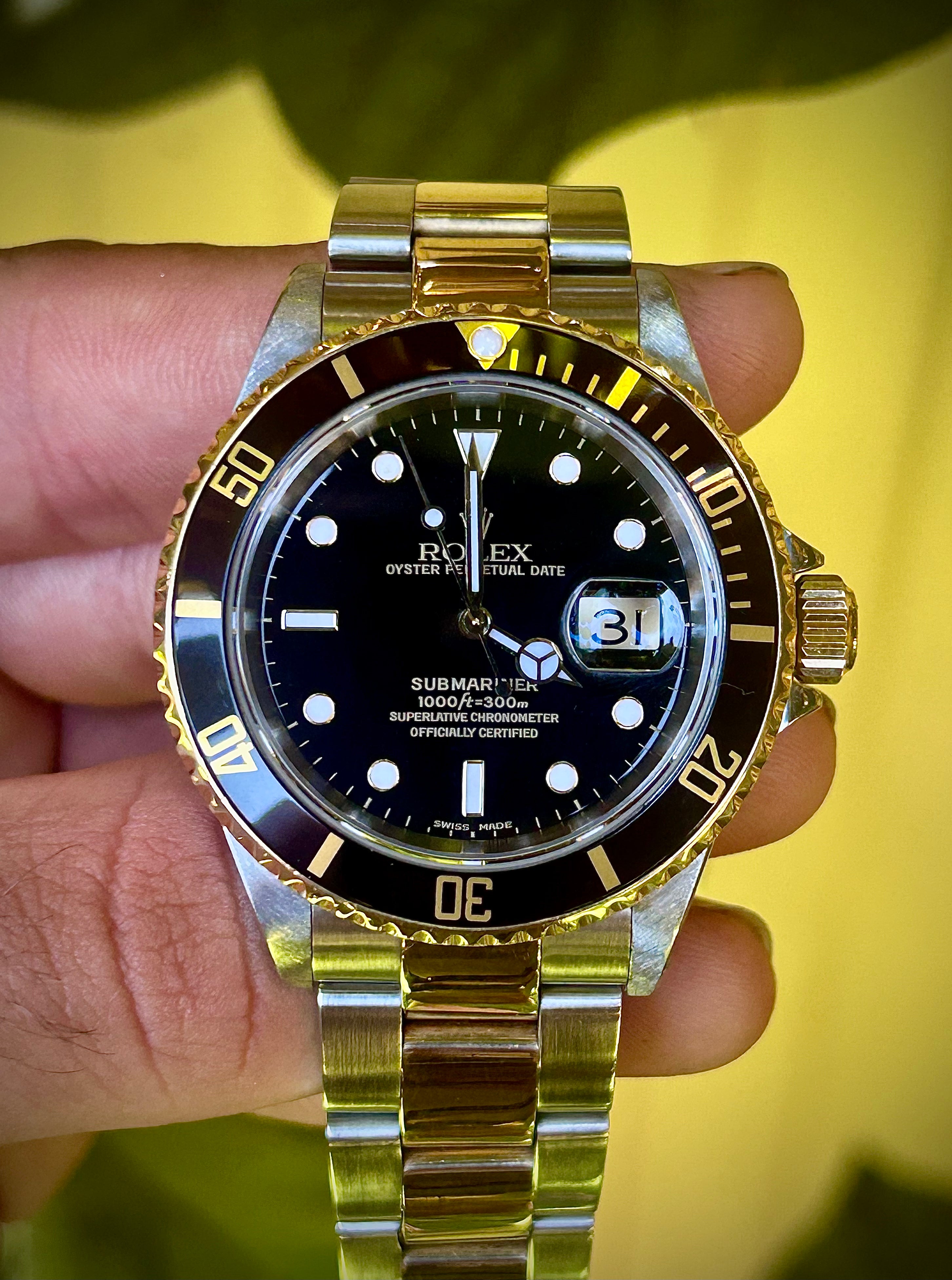 2000 ROLEX SUBMARINER DATE "Blacksey" 16613LN